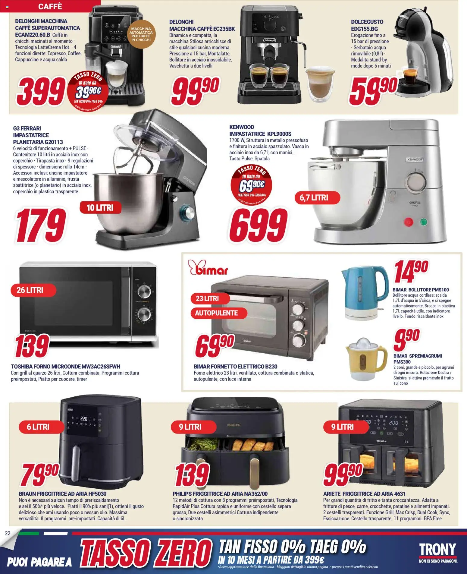Volantino Trony del 15.01.2026 | Pagina: 22 | Prodotti: Contenitore, Piatto, Forno, Friggitrice
