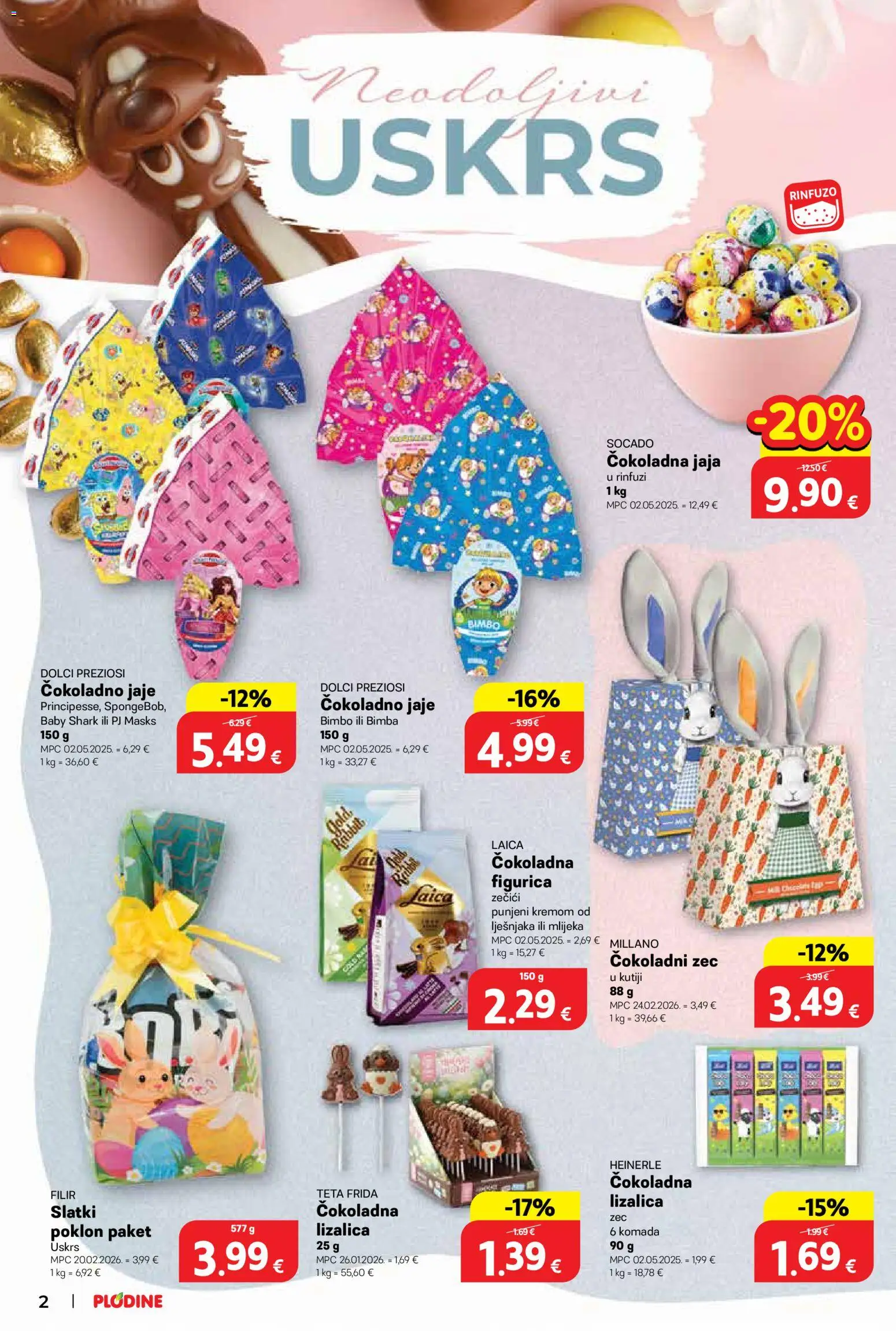 Plodine katalog | vrijedi od 04.03.2026 | Stranica: 2 | Proizvodi: Jaja