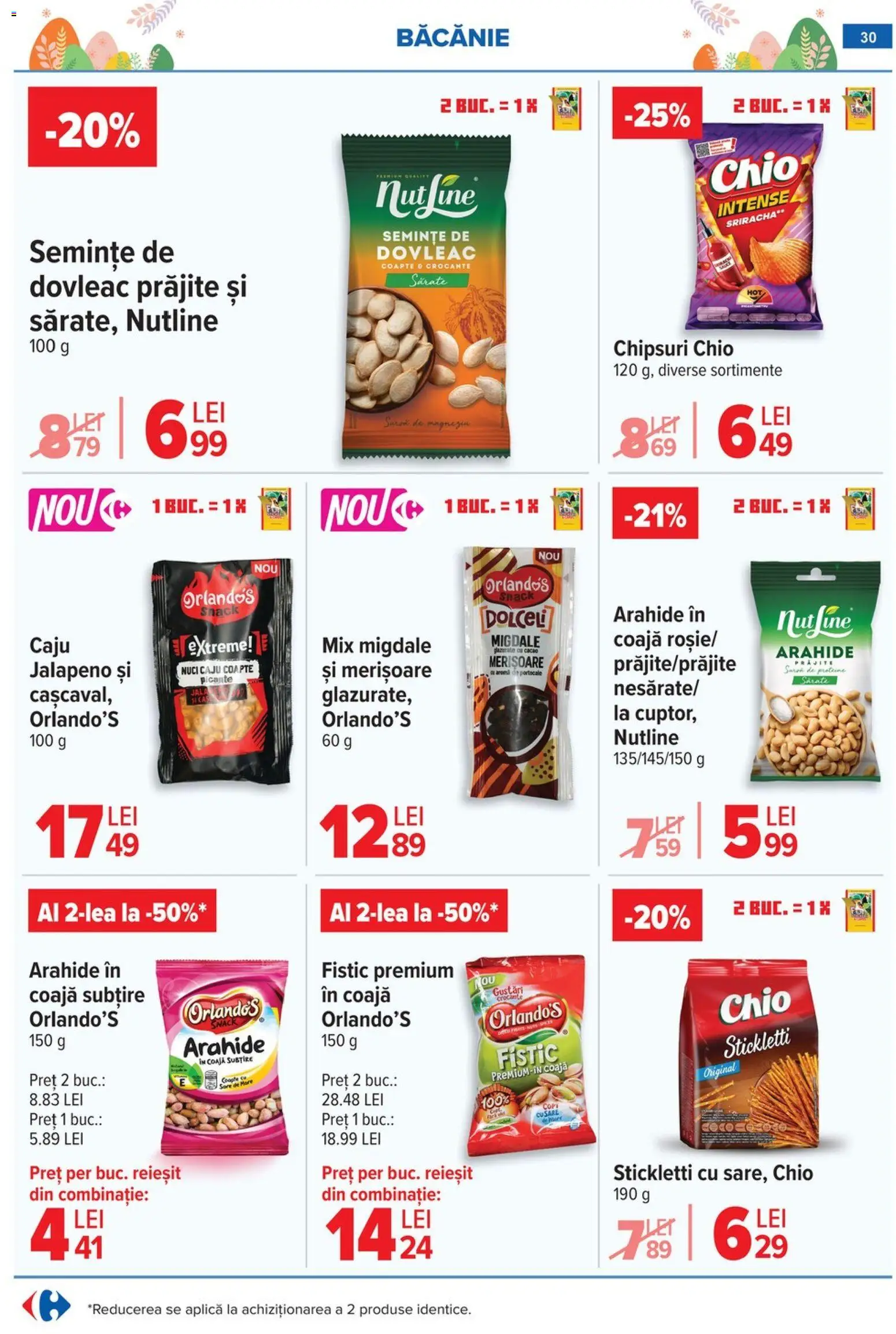 Noul catalog Carrefour – valabil de la 06.04.2026 | Pagină: 36 | Produse: Dovleac, Semințe, Nuci, Çocuk sutyeni