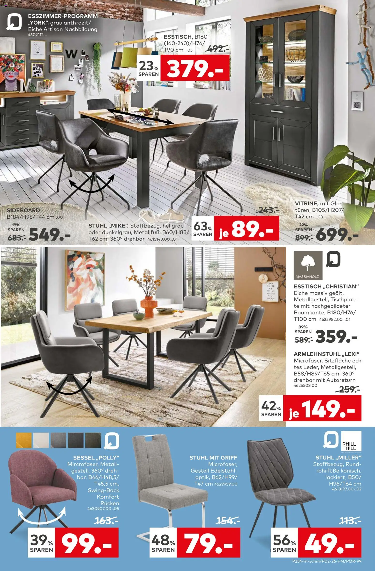 Porta! Prospekt 	 – gültig ab 05.01.2026 | Seite: 15 | Produkte: Sideboard, Esstisch, Sessel, Stuhl