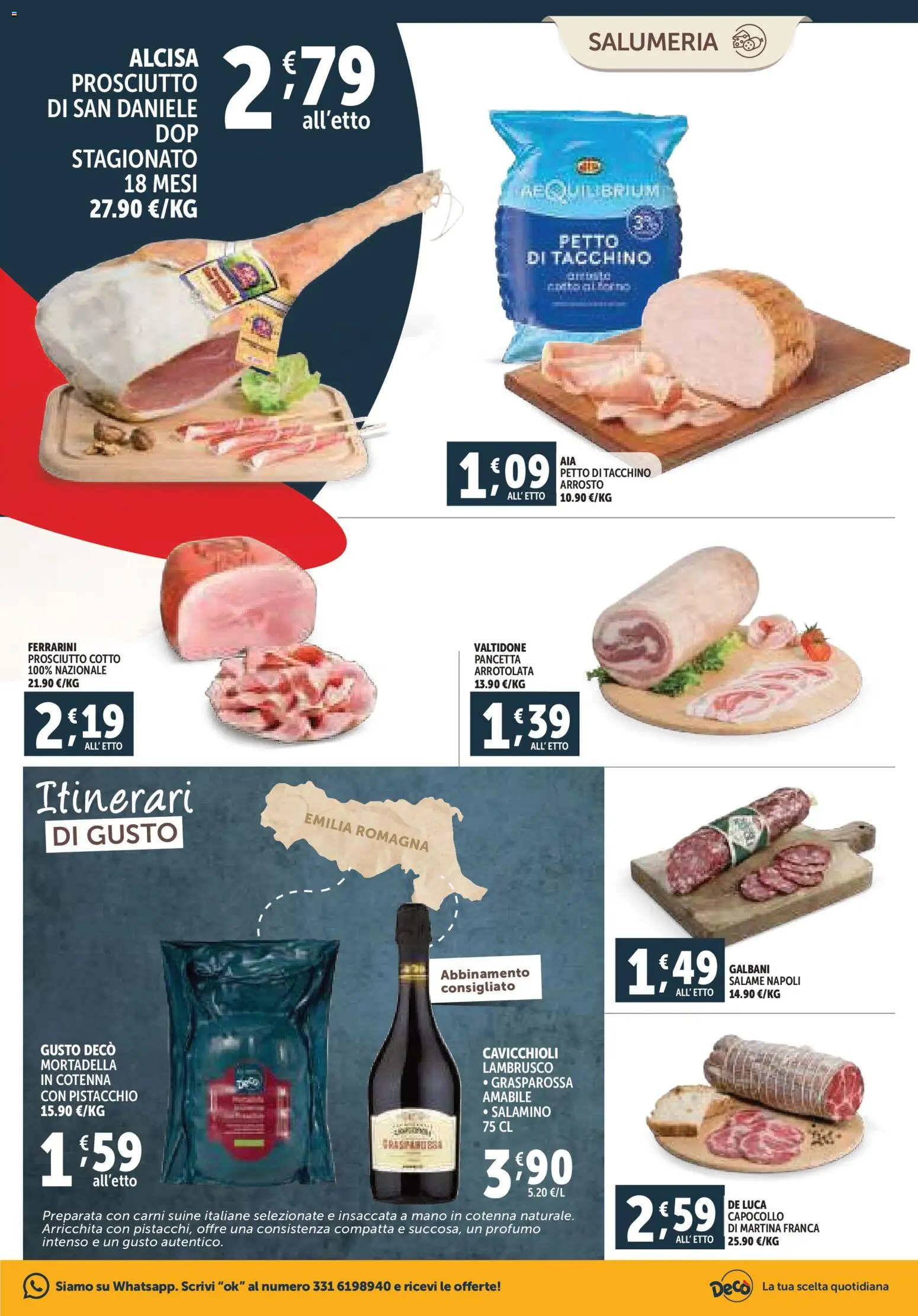 Volantino Decò del 07.11.2025 | Pagina: 5 | Prodotti: Salame, Pancetta, Tacchino, Mortadella