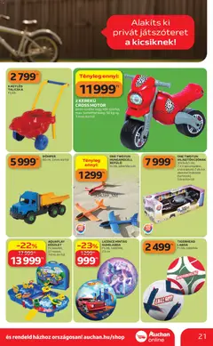 Auchan Kertészet és Szabadidő - amely érvényes a következő dátumtól: 16.04.2026 | Oldal: 21 | Termékek: Talicska, Távirányító