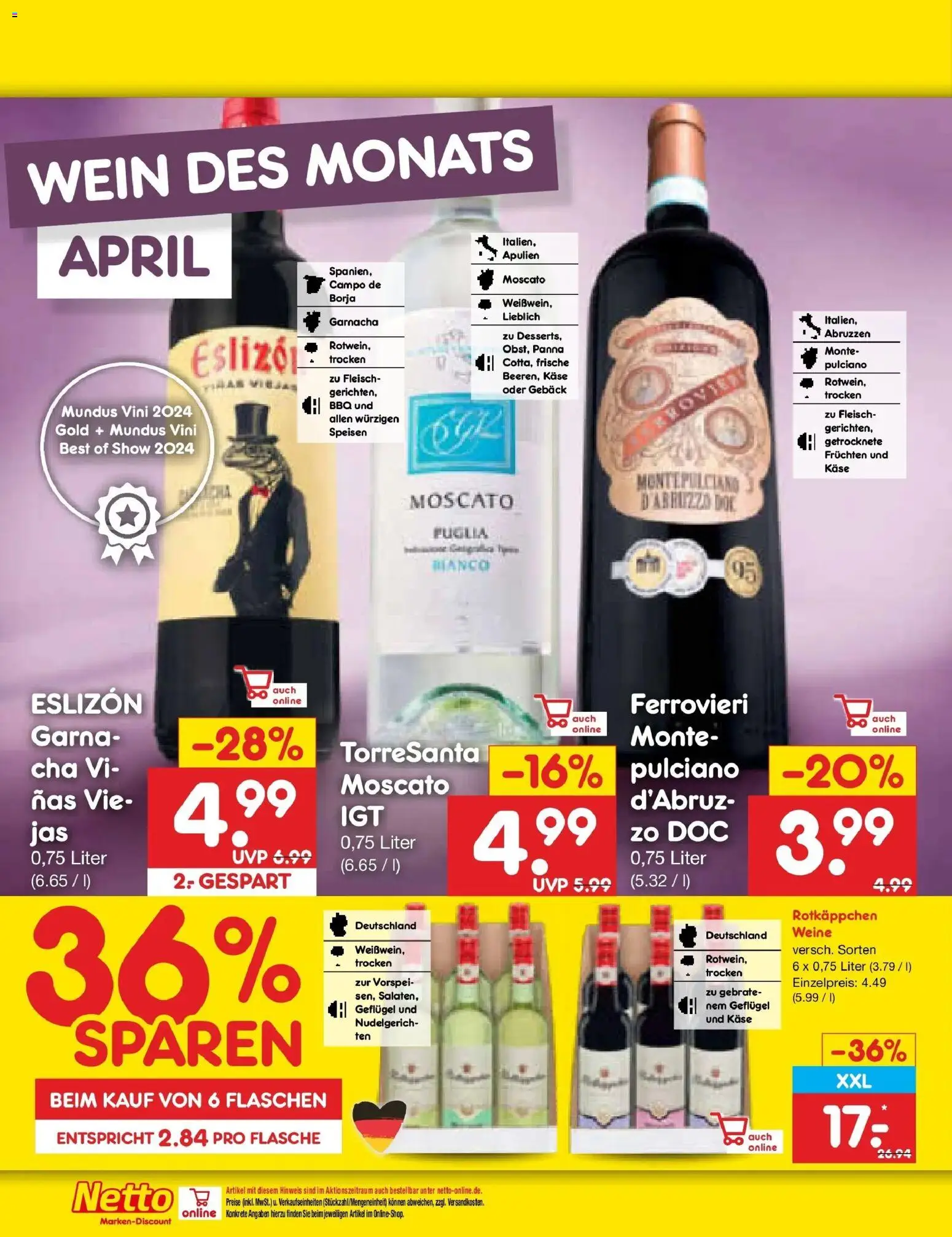 Netto Marken-Discount Prospekt Augustusburg	 – gültig ab 13.04.2026 | Seite: 27 | Produkte: Käse, Rotkäppchen, Wein, Fleisch