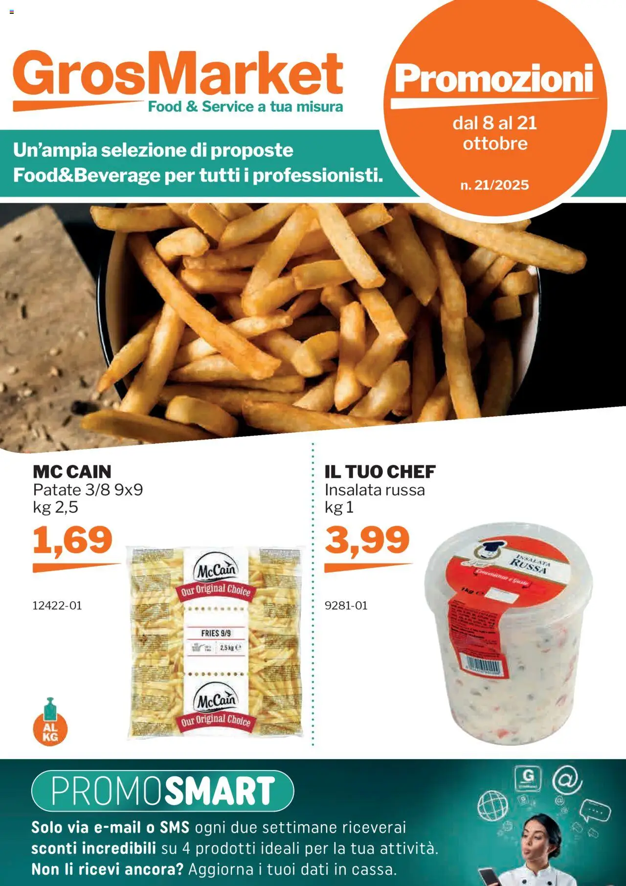 Volantino Sogegross del 08.10.2025 | Pagina: 1 | Prodotti: Insalata, Patate, Insalata russa