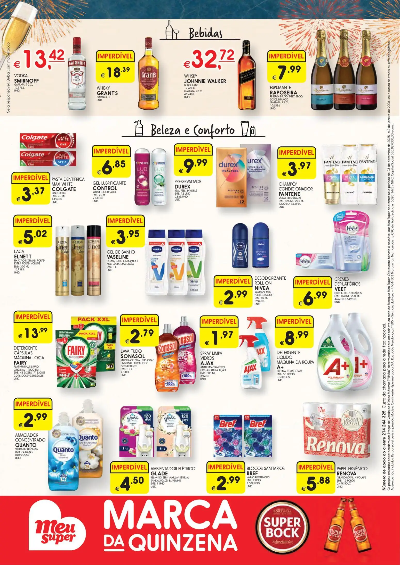 Meu Super folheto Madeira │ válido de 23.12.2025 | Página: 4 | Produtos: Whisky, Espumante, Condicionador, Desodorizante