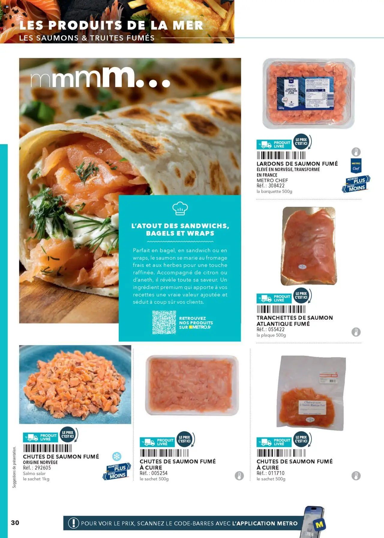 | Page: 30 | Produits: Lardons, Saumon fumé, Fromage, Livre