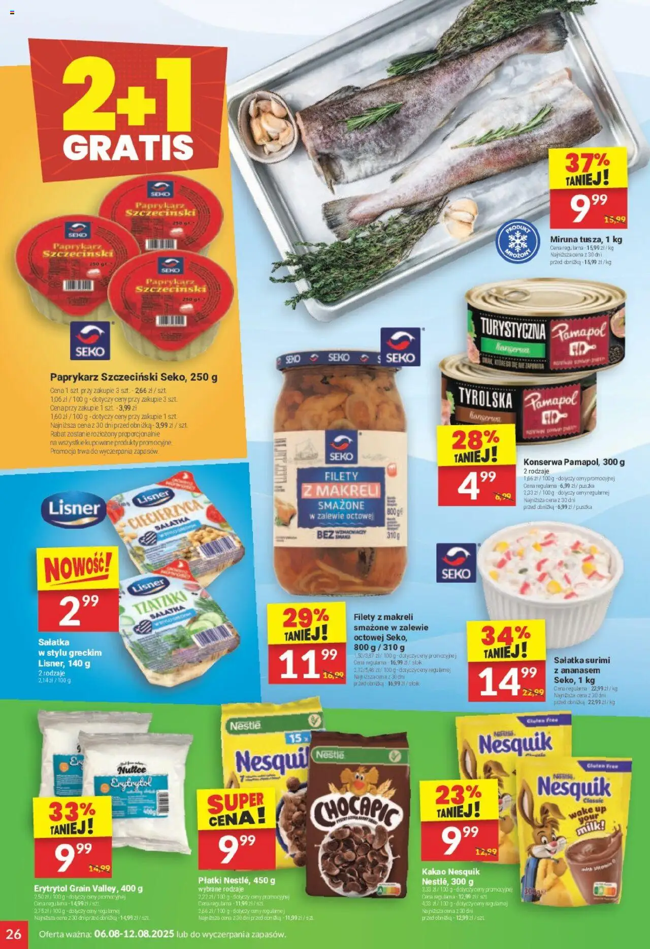 Twój Market Gazetka od 06.08.2025 | Strona: 26 | Produkty: Tzatziki, Paprykarz, Kakao, Erytrytol