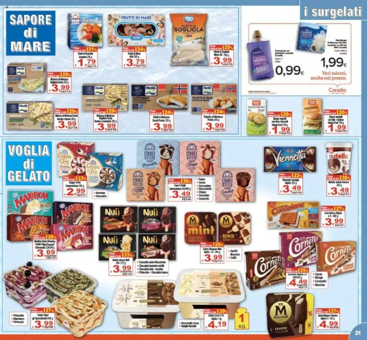 Volantino CTS del 17.10.2025 | Pagina: 21 | Prodotti: Gelato, Frutti di mare, Mango, Nutella