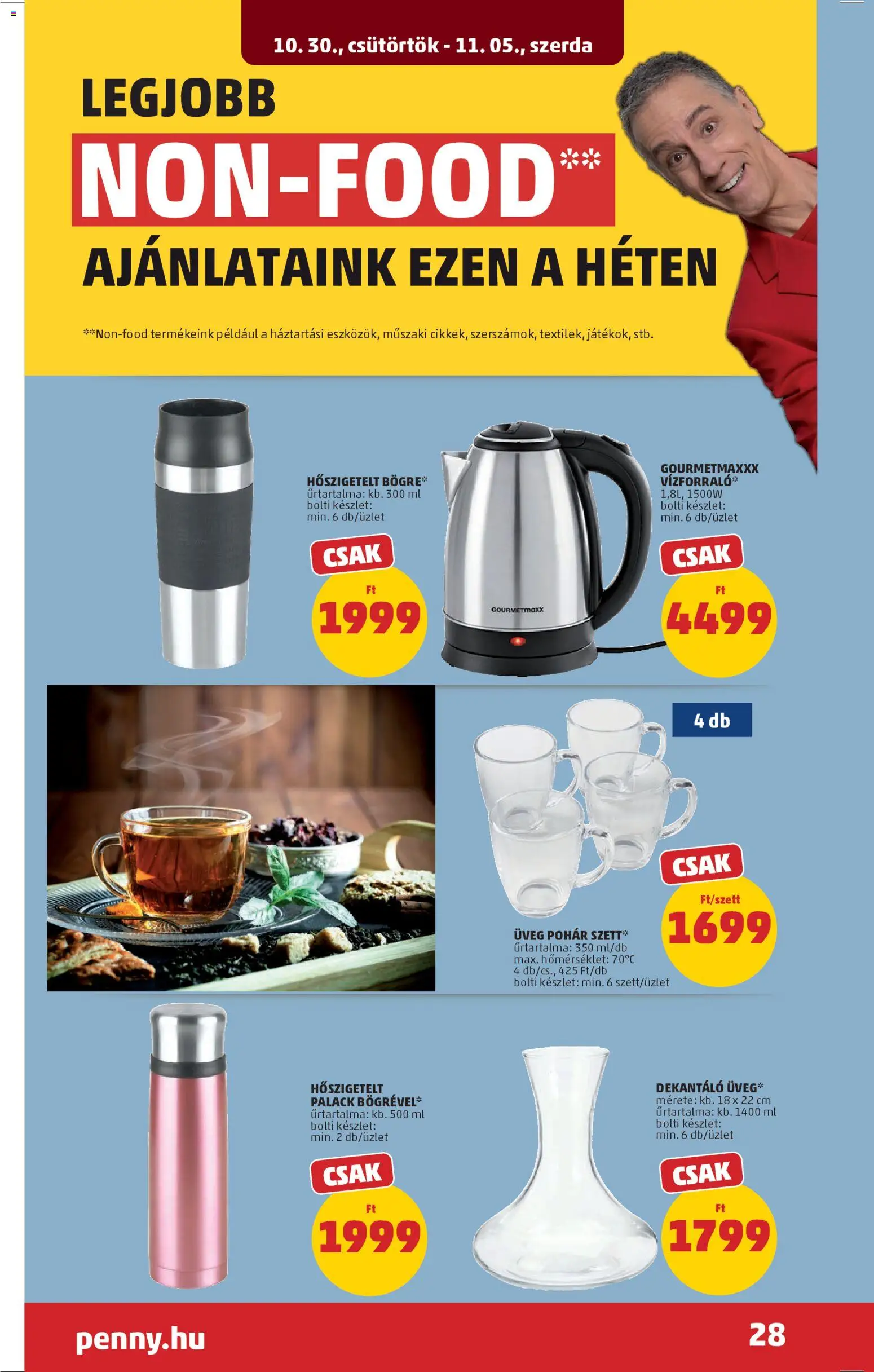 PENNY akciós ujság - amely érvényes a következő dátumtól: 30.10.2025 | Oldal: 32 | Termékek: Bögre, Pohár