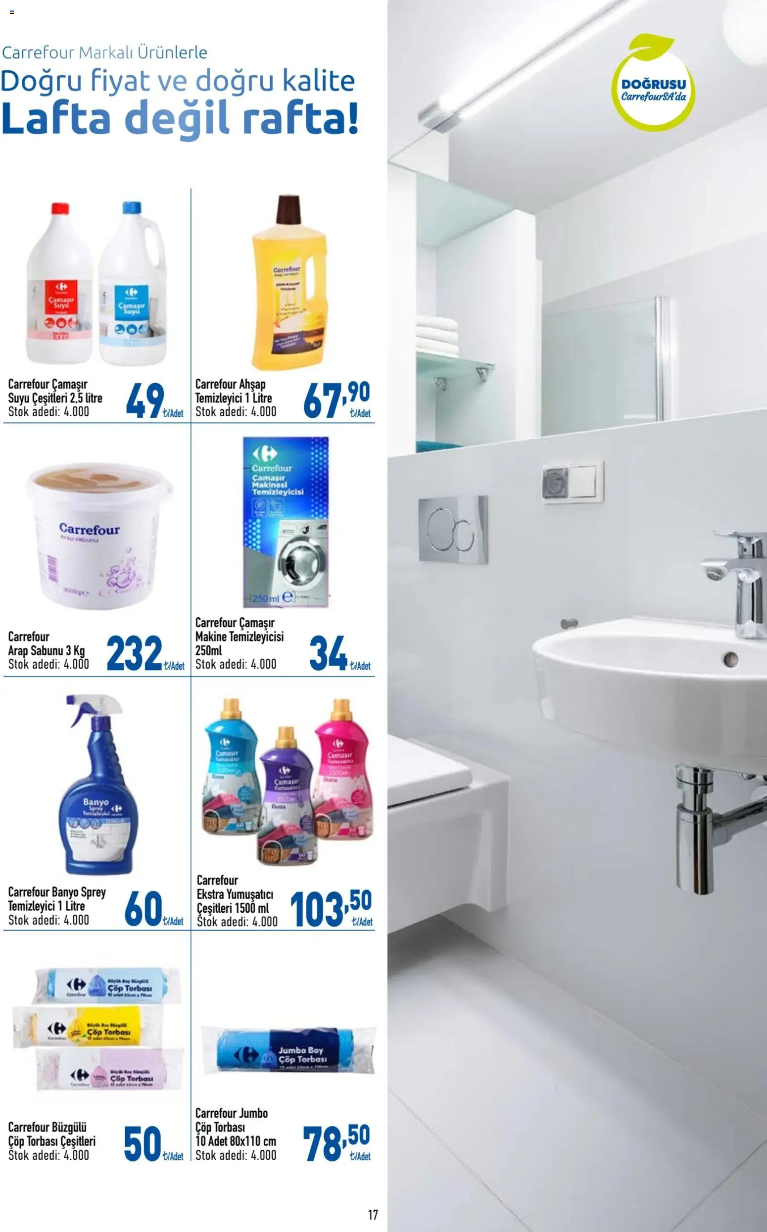 CarrefourSA Katalog - 15.01.2026 tarihinden itibaren geçerlidir | Sayfa: 17 | Ürünler: Arap sabunu, Çöp torbası, Yumuşatıcı, Çamaşır makinesi