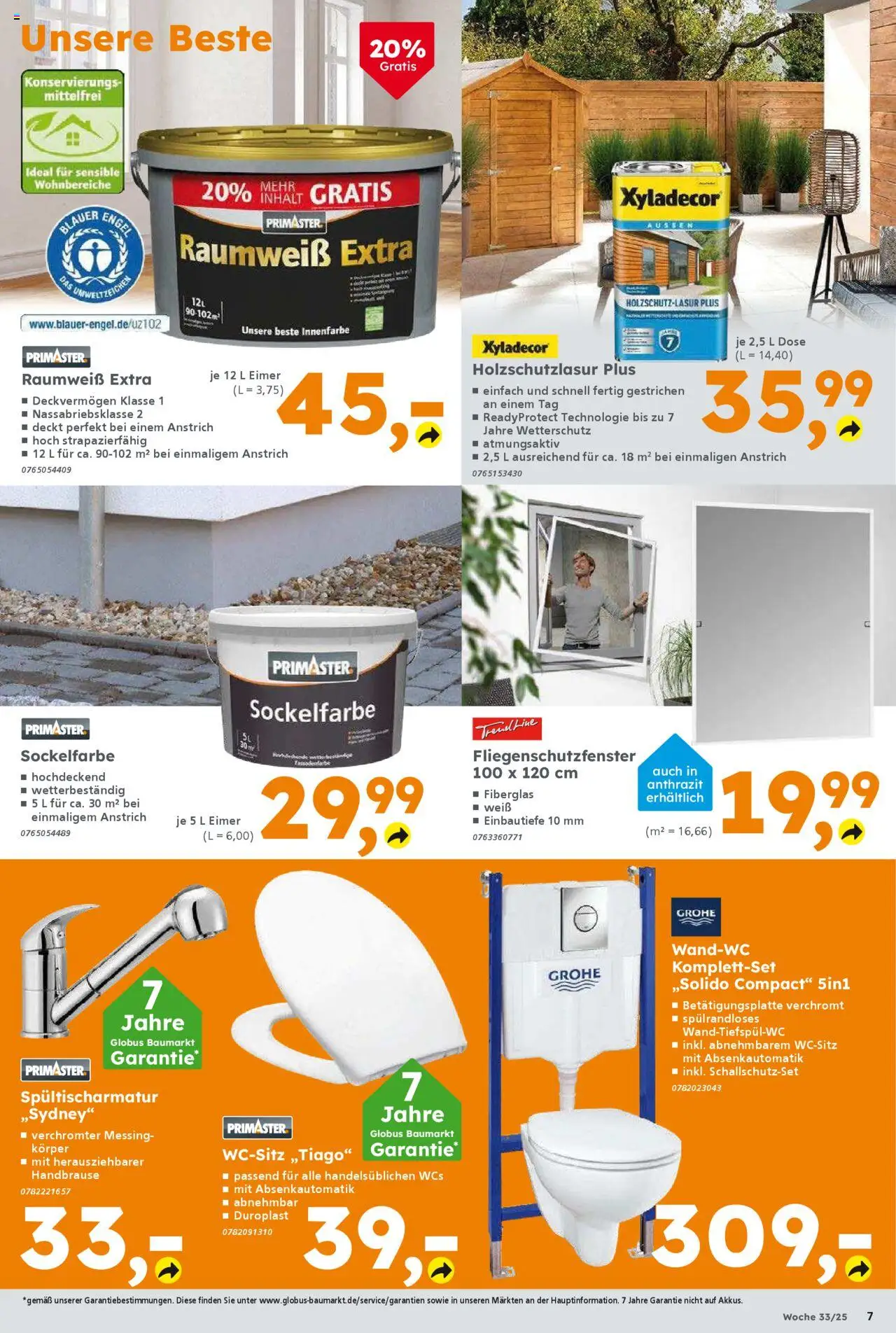 Globus Baumarkt Prospekt 	 - gültig ab dem 11.08.2025 | Seite: 7