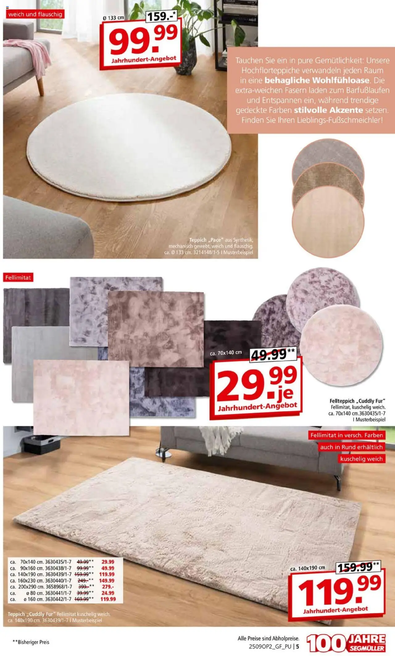 Segmüller Teppich Spezial – gültig ab 01.09.2025 | Seite: 5 | Produkte: Teppich