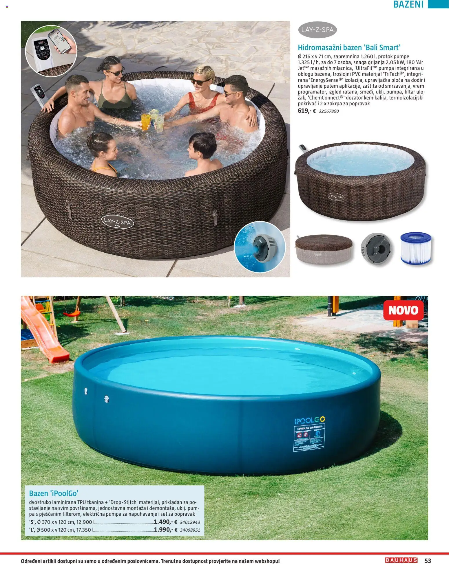 Bauhaus katalog | vrijedi od 23.03.2026 | Stranica: 53 | Proizvodi: Pokrivač, Bazen