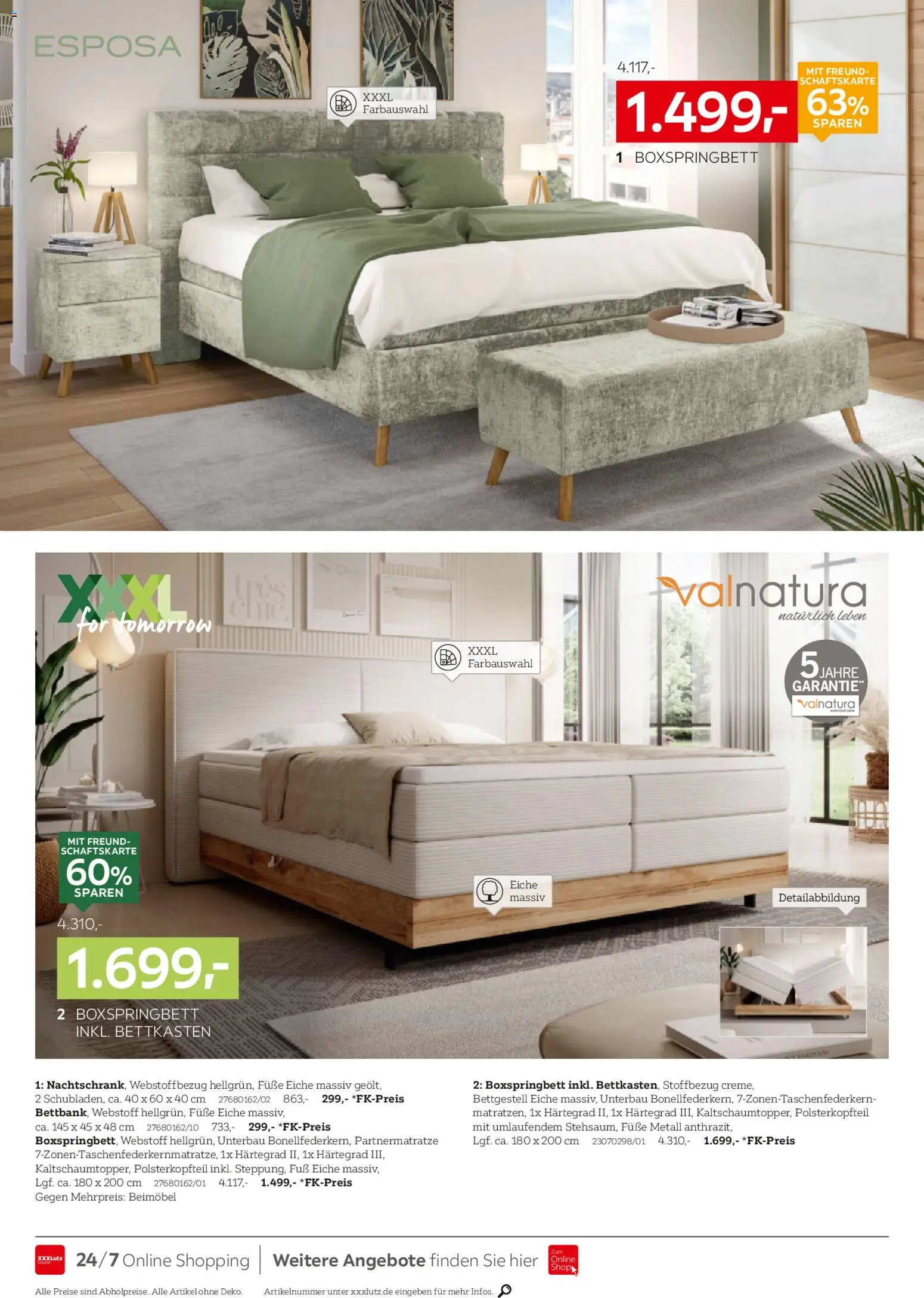 XXXL Lutz Betten Spezial – gültig ab 02.11.2025 | Seite: 14 | Produkte: Boxspringbett