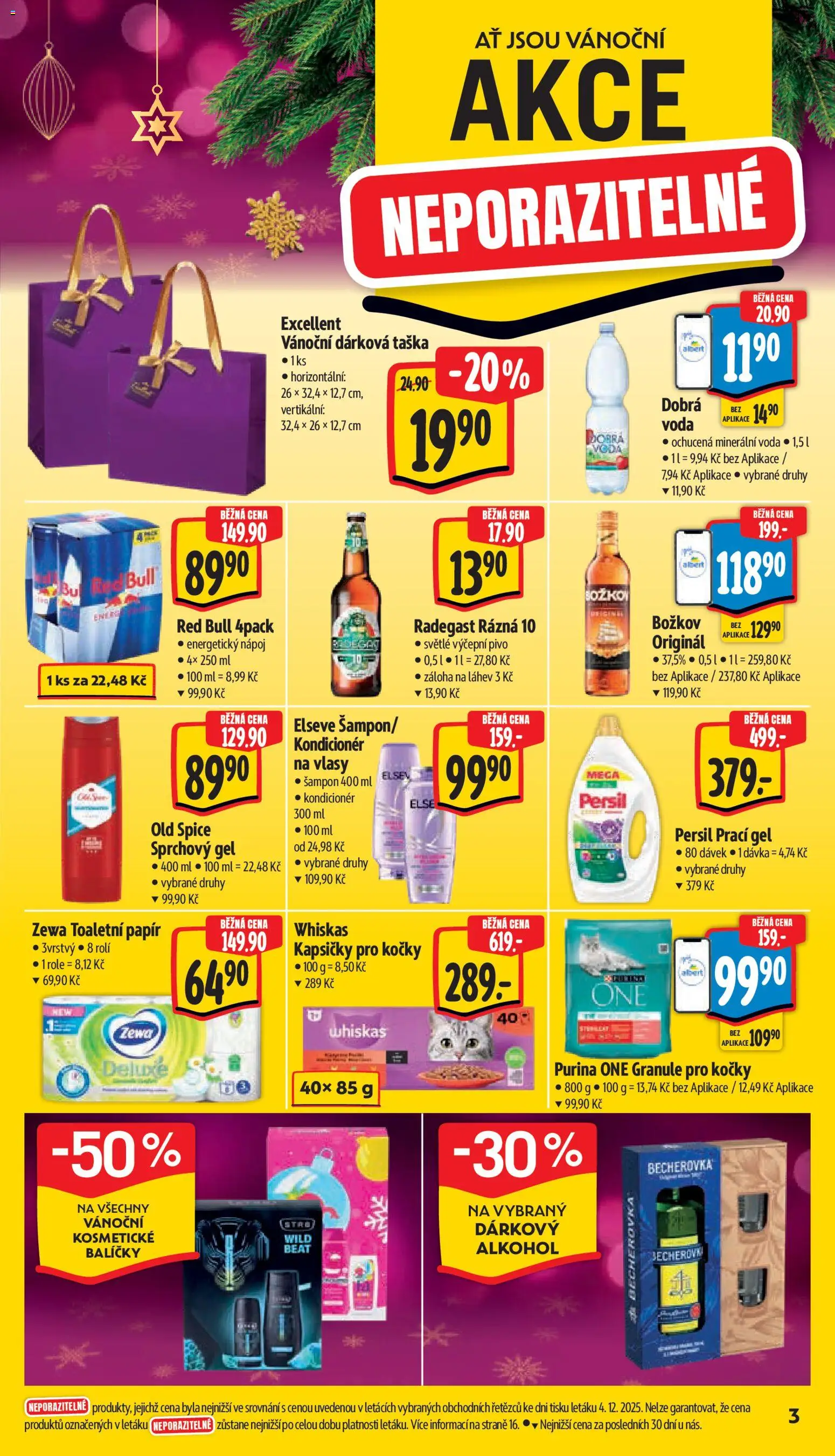 Albert leták - Supermarket od 10.12.2025 | Strana: 7 | Produkty: Toaletní papír, Deluxe, Zewa, Becherovka