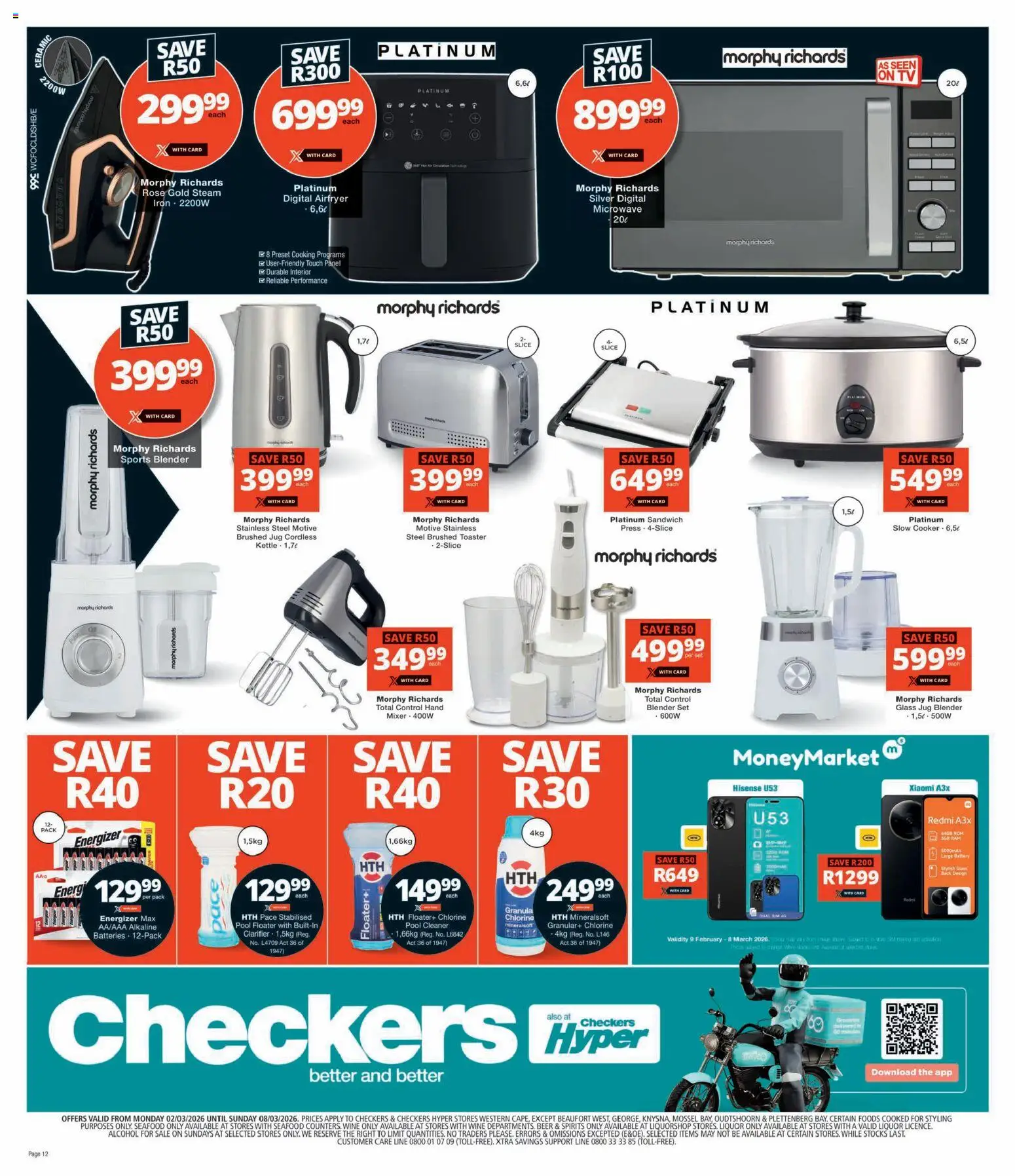 New Checkers catalogue – valid from 02.03.2026 | Page: 12 | Products: Microwave, Blender, Wine, Beer