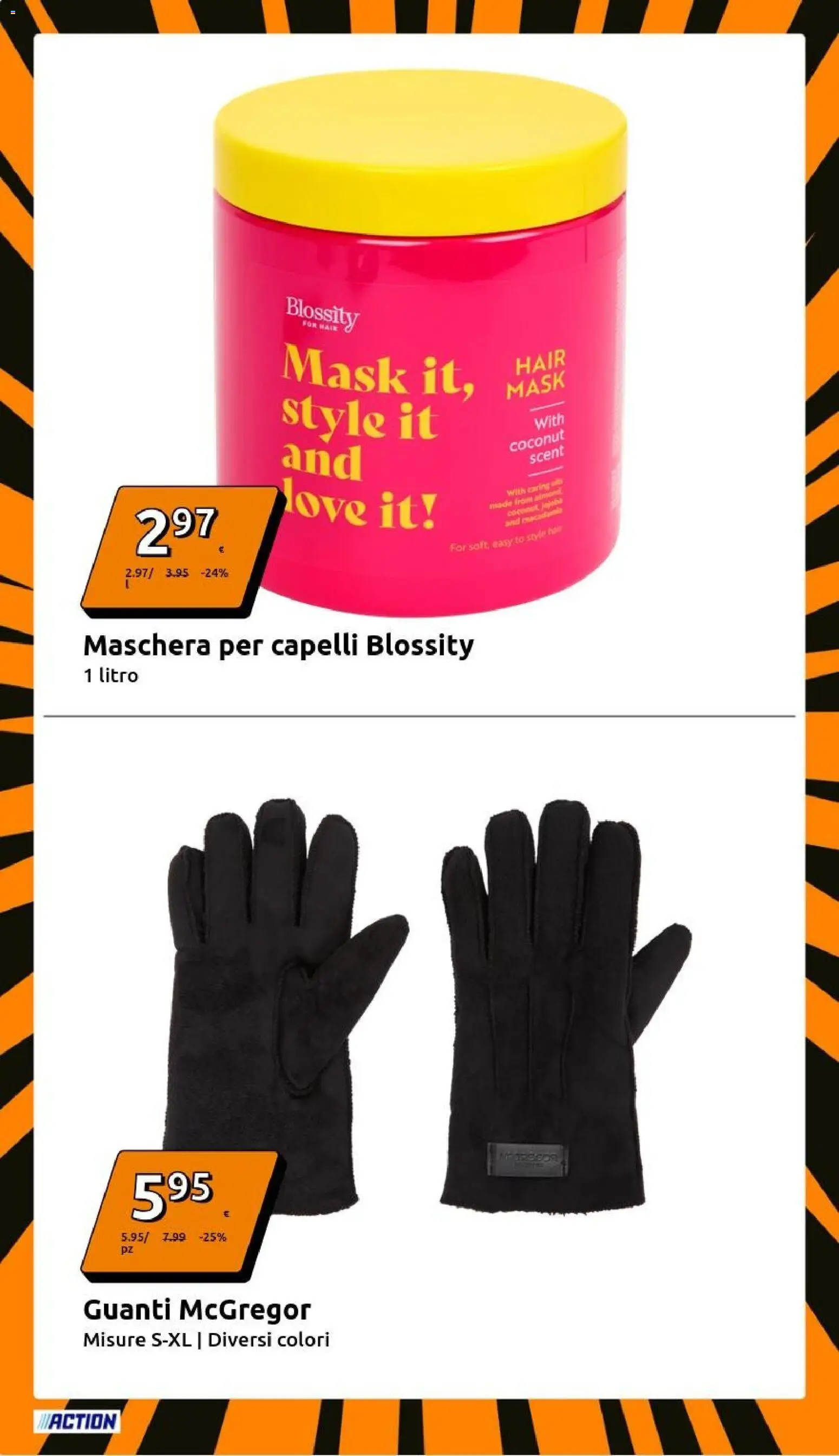 Volantino Action del 26.11.2025 | Pagina: 4 | Prodotti: Maschera per capelli, Maschera, Guanti
