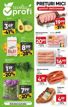 Ofertele Profi valabile de la 18.03.2026 | Pagină: 4 | Produse: Pătrunjel, Hacıyatmaz Kedi Oyuncağı, Vitrină, Cartofi