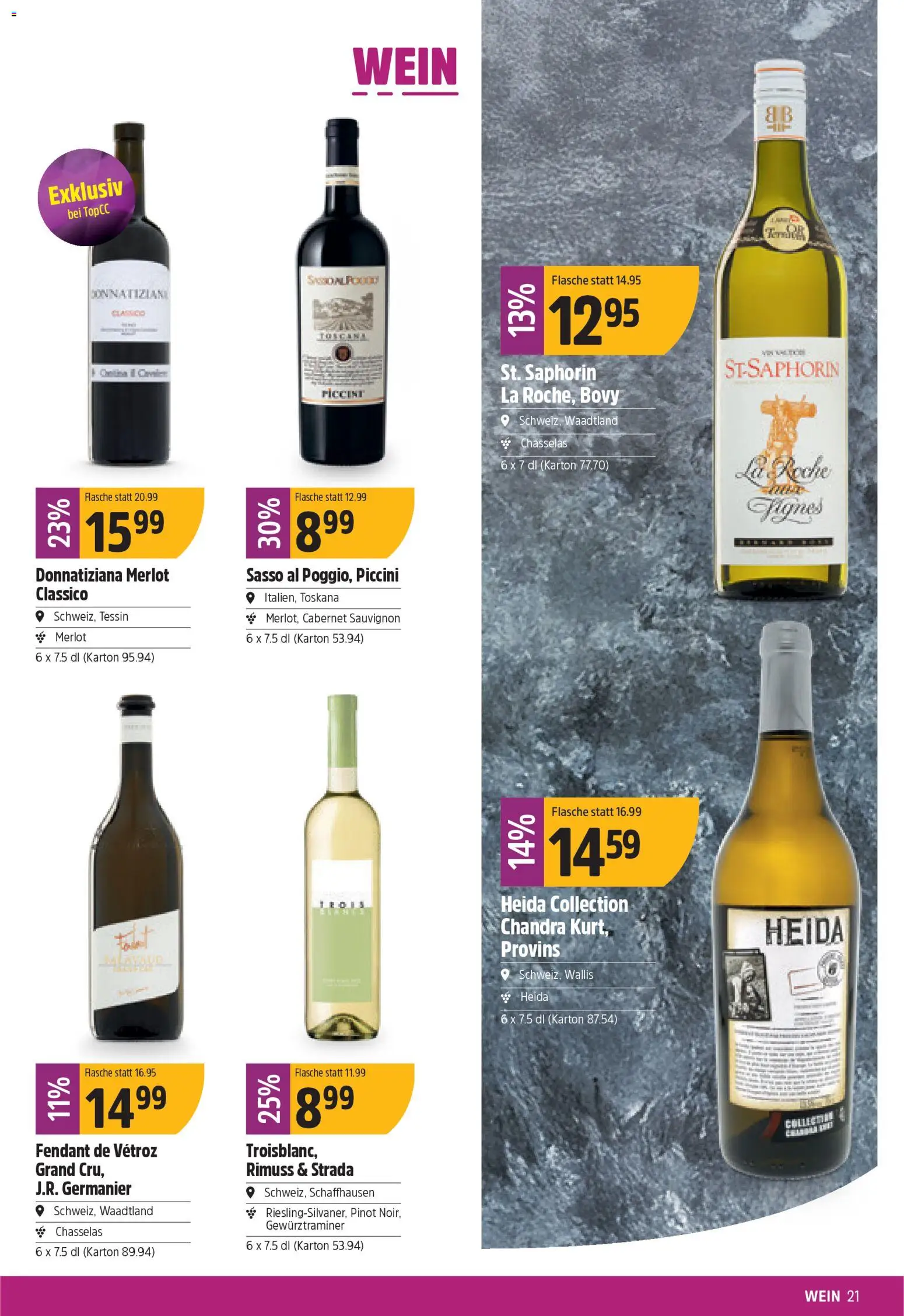 TopCC Aktionen – gültig ab 05.01.2026 | Seite: 21 | Produkte: Merlot, Wein