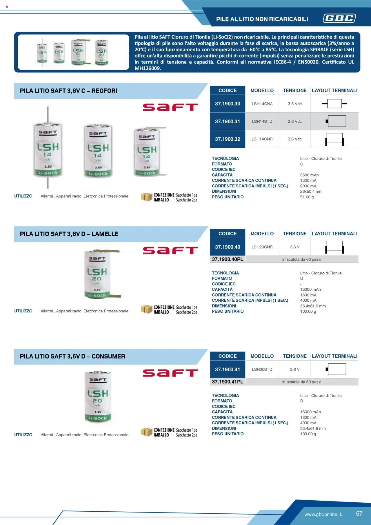 Volantino GBC del 12.04.2025 | Pagina: 67 | Prodotti: Pile, Scatola