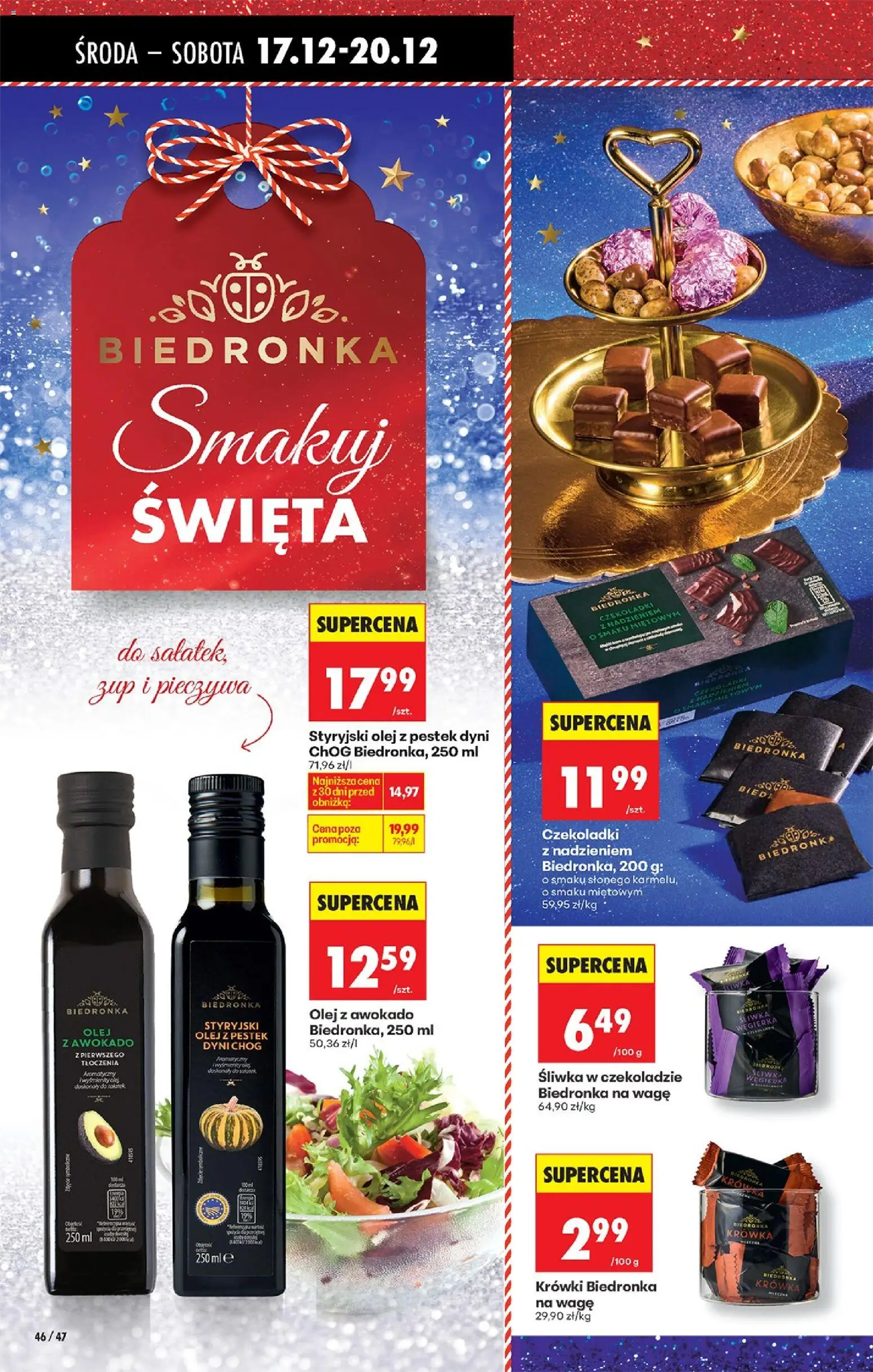Biedronka gazetka - Oferta w tym tygodniu od 17.12.2025 | Strona: 54 | Produkty: Czekoladki, Olej z awokado, Olej, Krówki