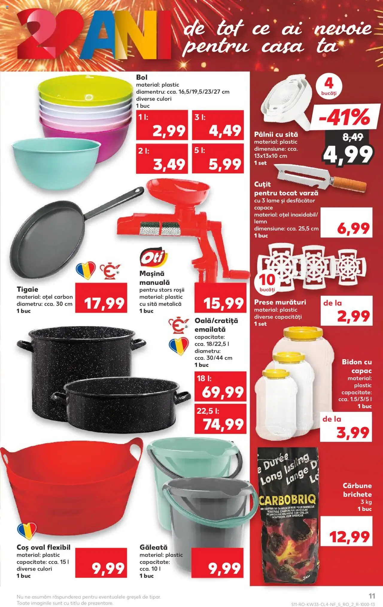 Catalog Kaufland - București – valabil de la 13.08.2025 | Pagină: 11 | Produse: Varză, Tigaie, Sită, Coș