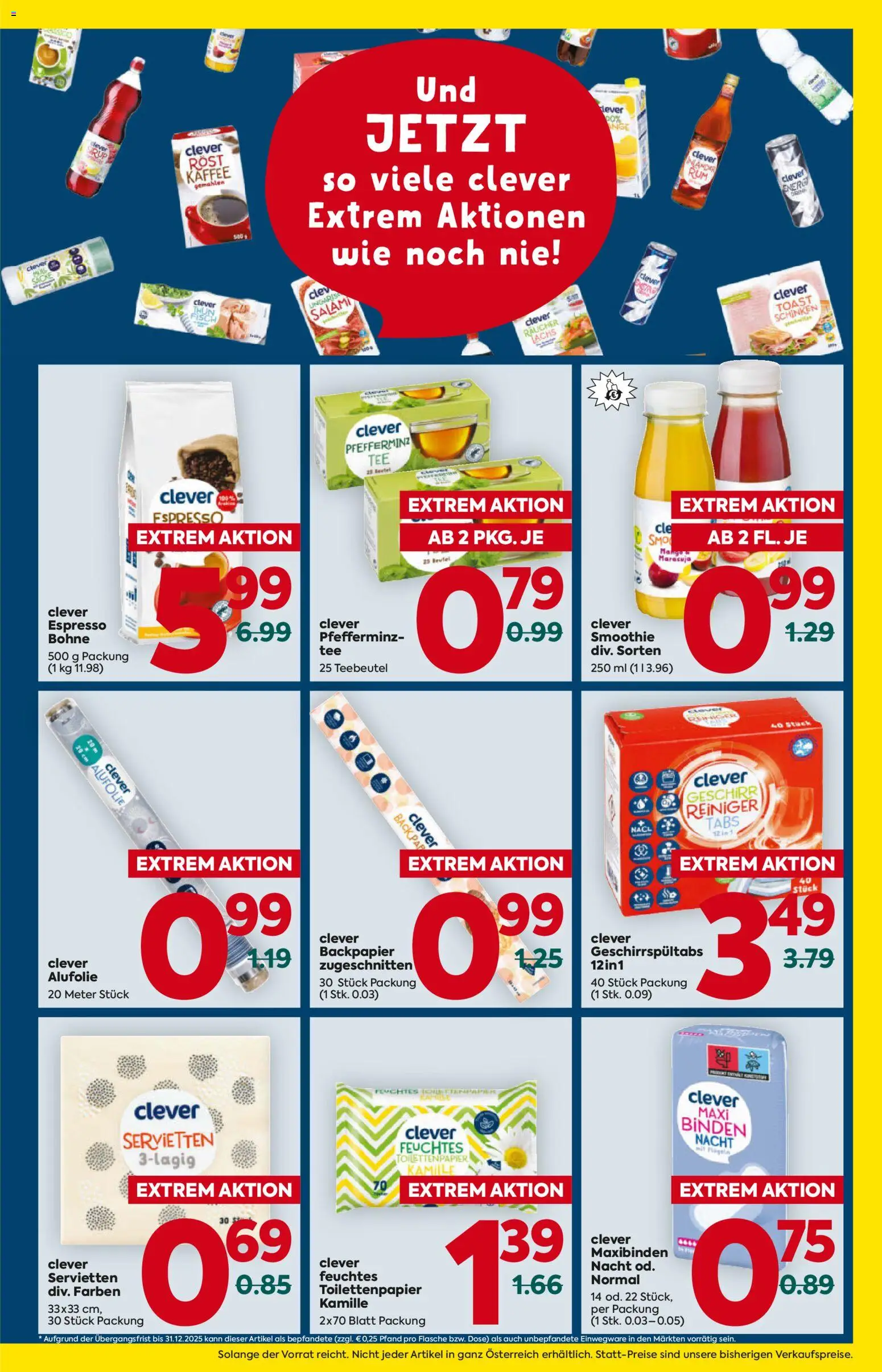 Billa AT akciós ujság - amely érvényes a következő dátumtól: 30.10.2025 | Oldal: 7 | Termékek: Smoothie, Só