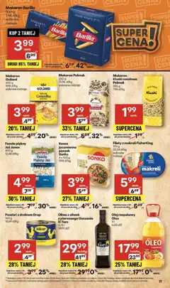 Pogląd oferty "Delikatesy Centrum Gazetka" - ważna od 06.11.2025 | Strona: 21 | Produkty: Kasza, Oliwa z oliwek, Penne, Makaron