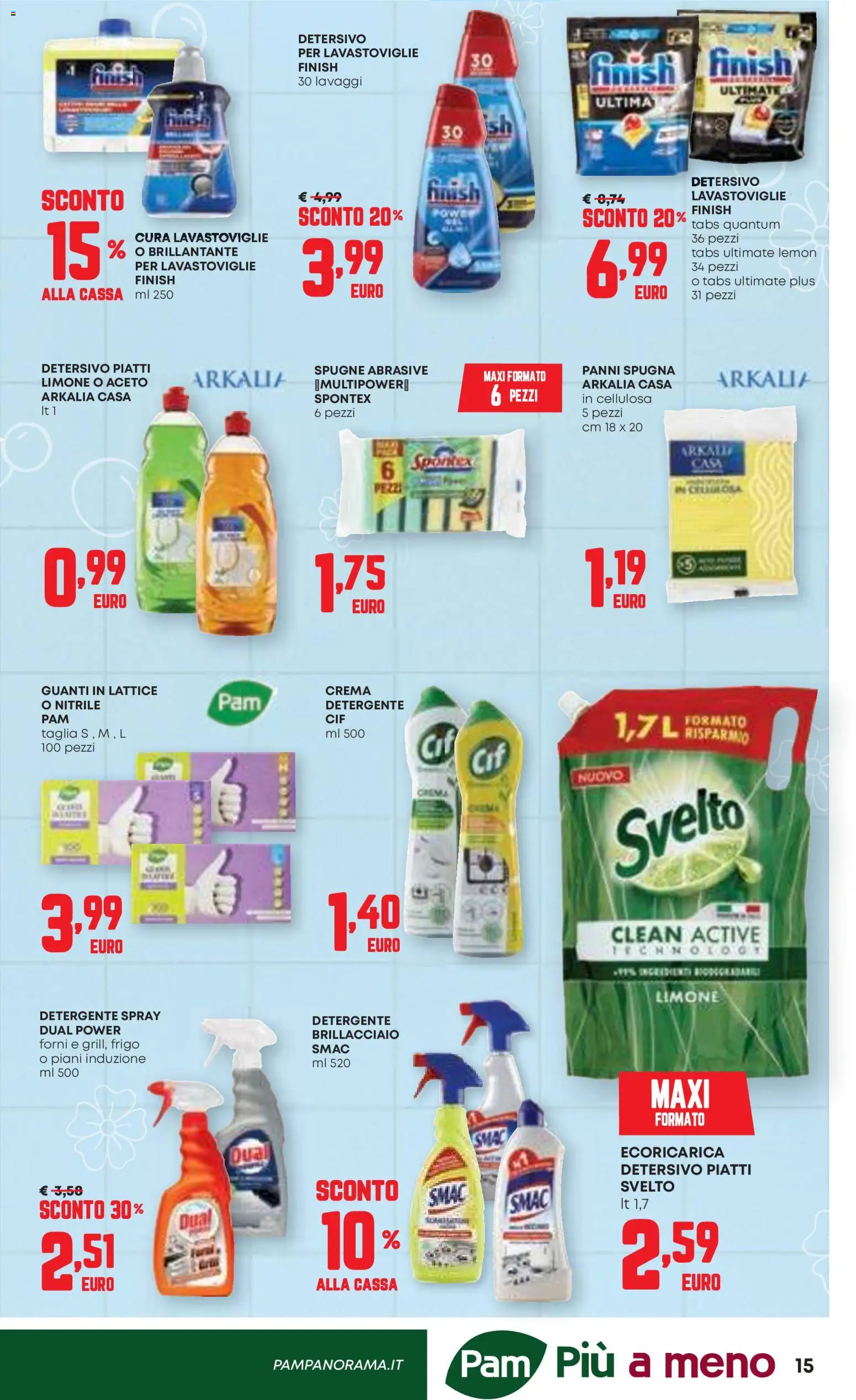 Volantino Panorama del 07.04.2026 | Pagina: 15 | Prodotti: Spugna, Detergente, Guanti, Lavastoviglie