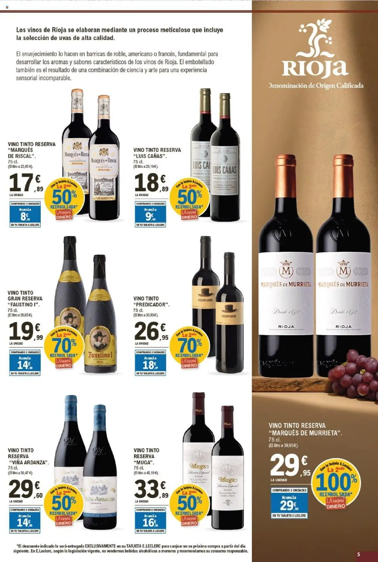 E.Leclerc folleto │ válido desde el 01.10.2025 | Página: 5 | Productos: Τζίντζερ, Vino