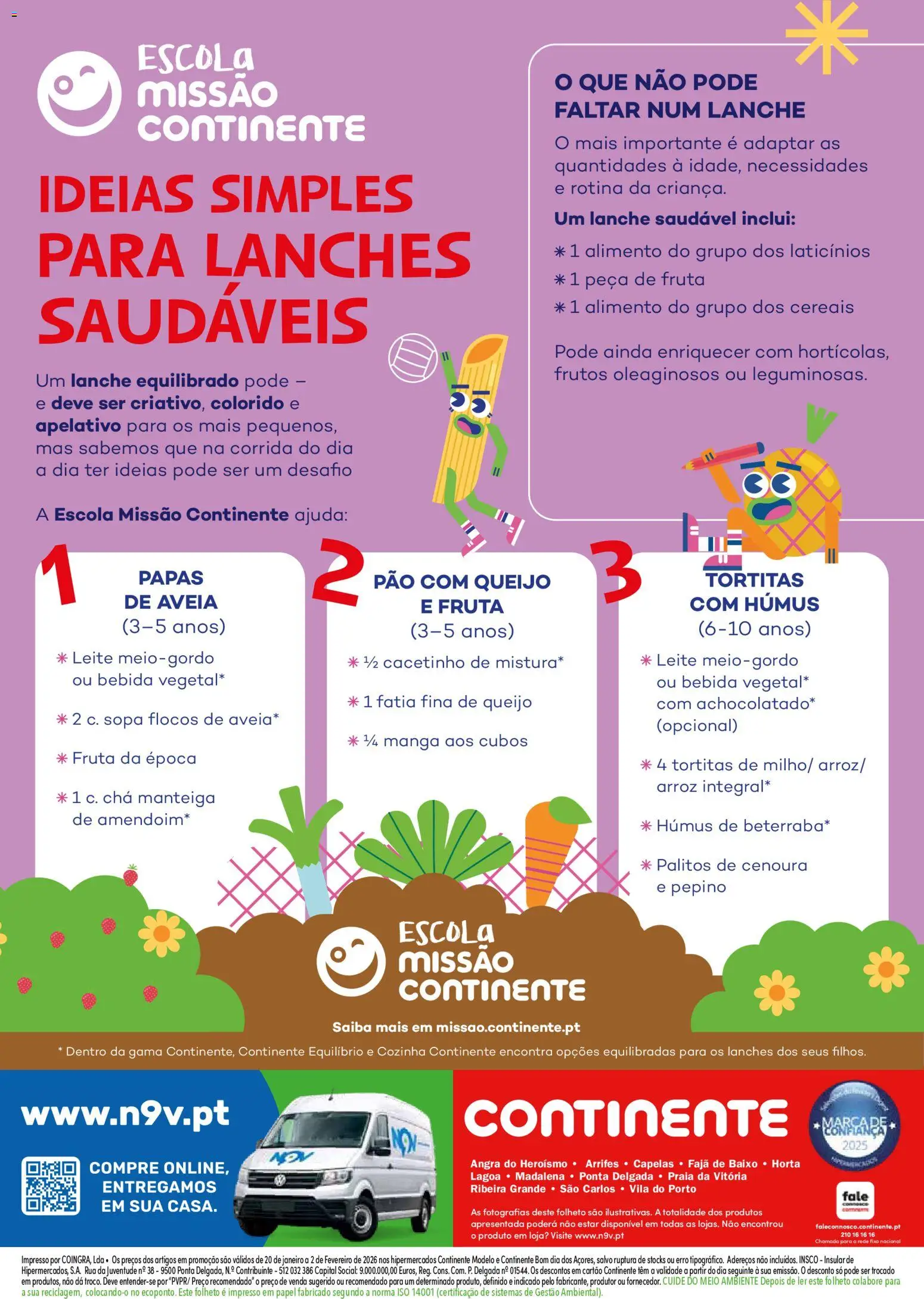 Continente - Açores: Vida Saudável │ válido de 20.01.2026 | Página: 20 | Produtos: Aveia, Arroz, Chá, Cenoura