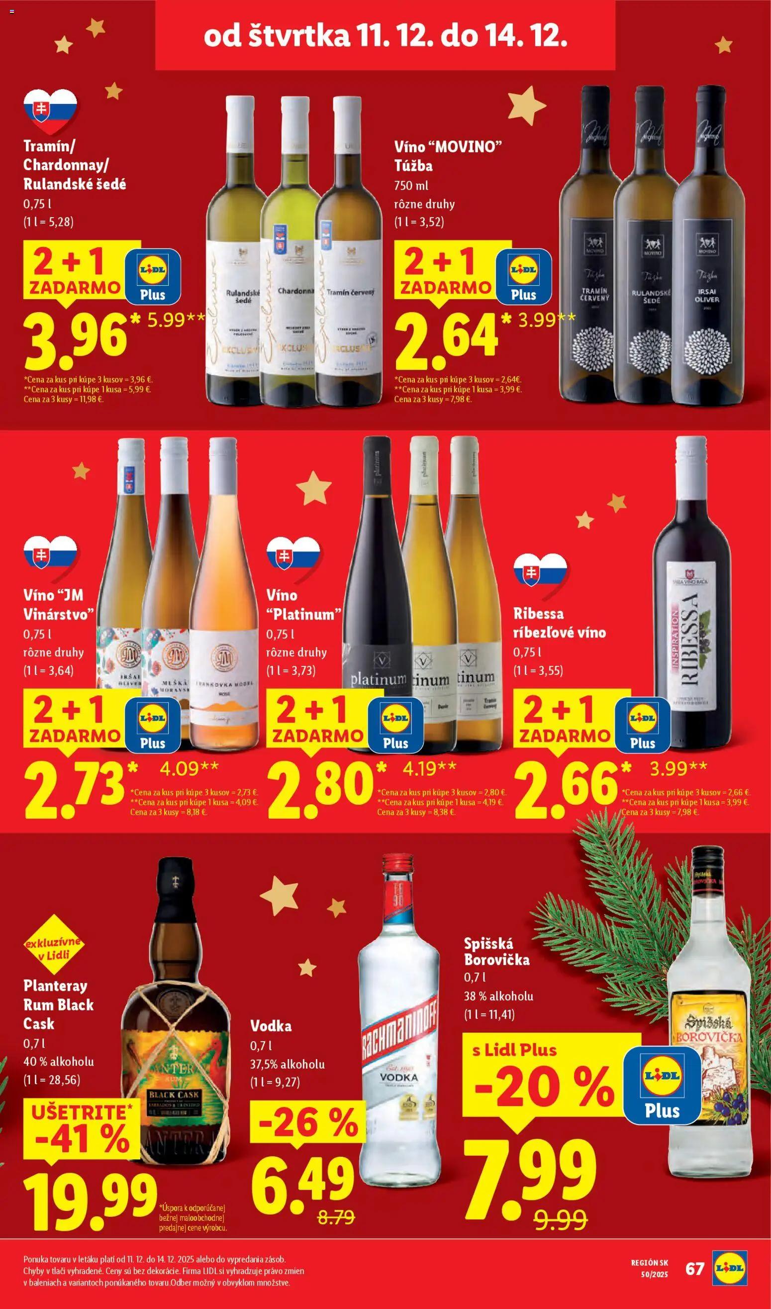 Nové Lidl akcie – leták je platný od 11.12.2025 | Strana: 20 | Produkty: Mobil, Borovička, Ríbezľové víno