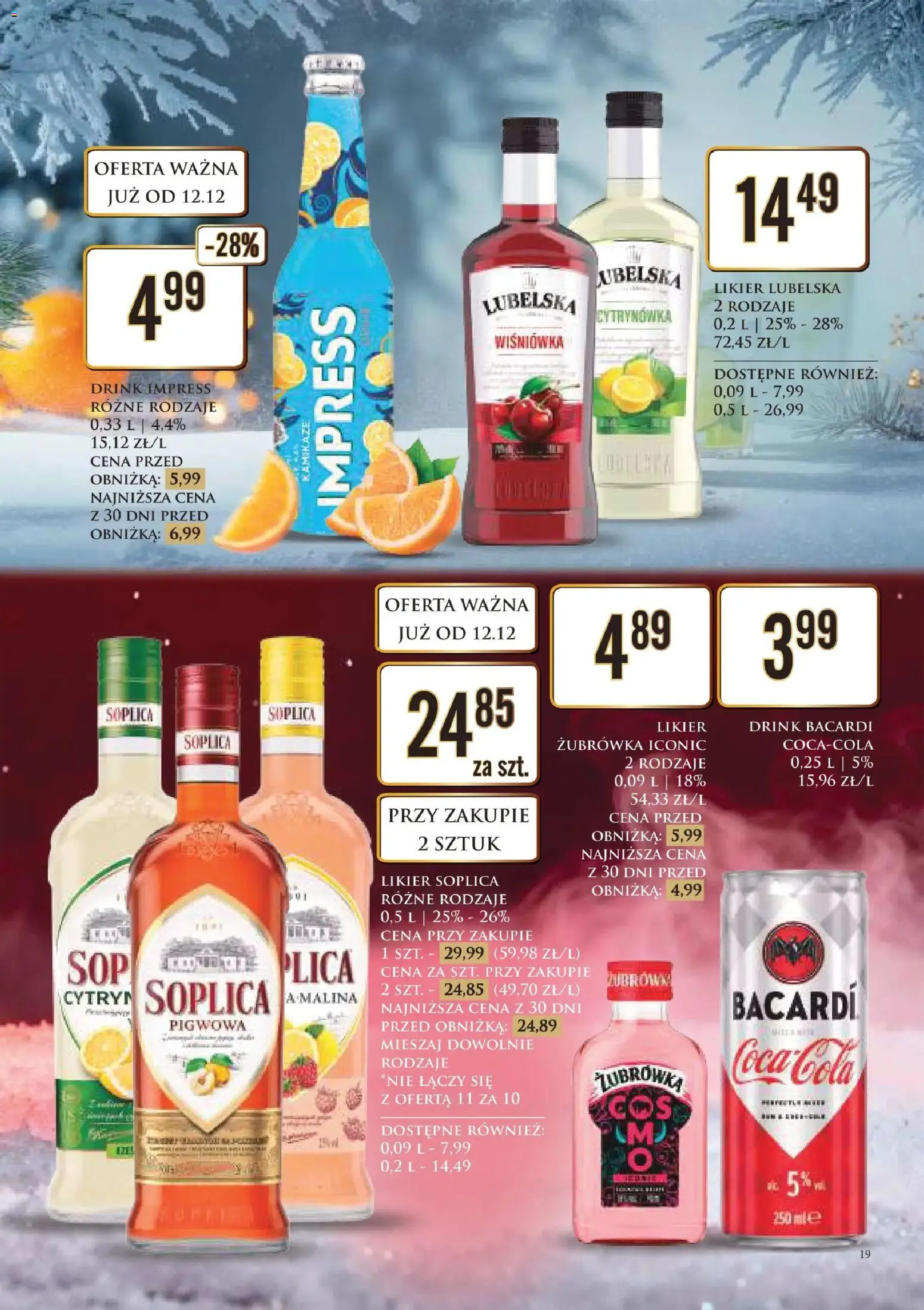Dino Gazetka alkoholowa od 12.12.2025 | Strona: 19 | Produkty: Żubrówka