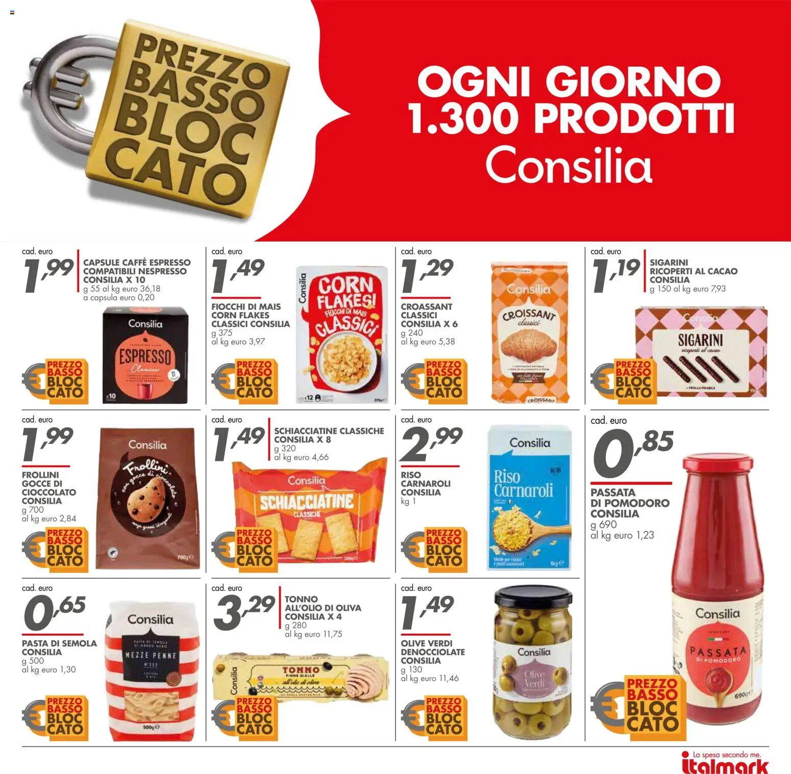 Volantino Italmark del 11.03.2026 | Pagina: 21 | Prodotti: Mais, Croissant, Frollini, Penne