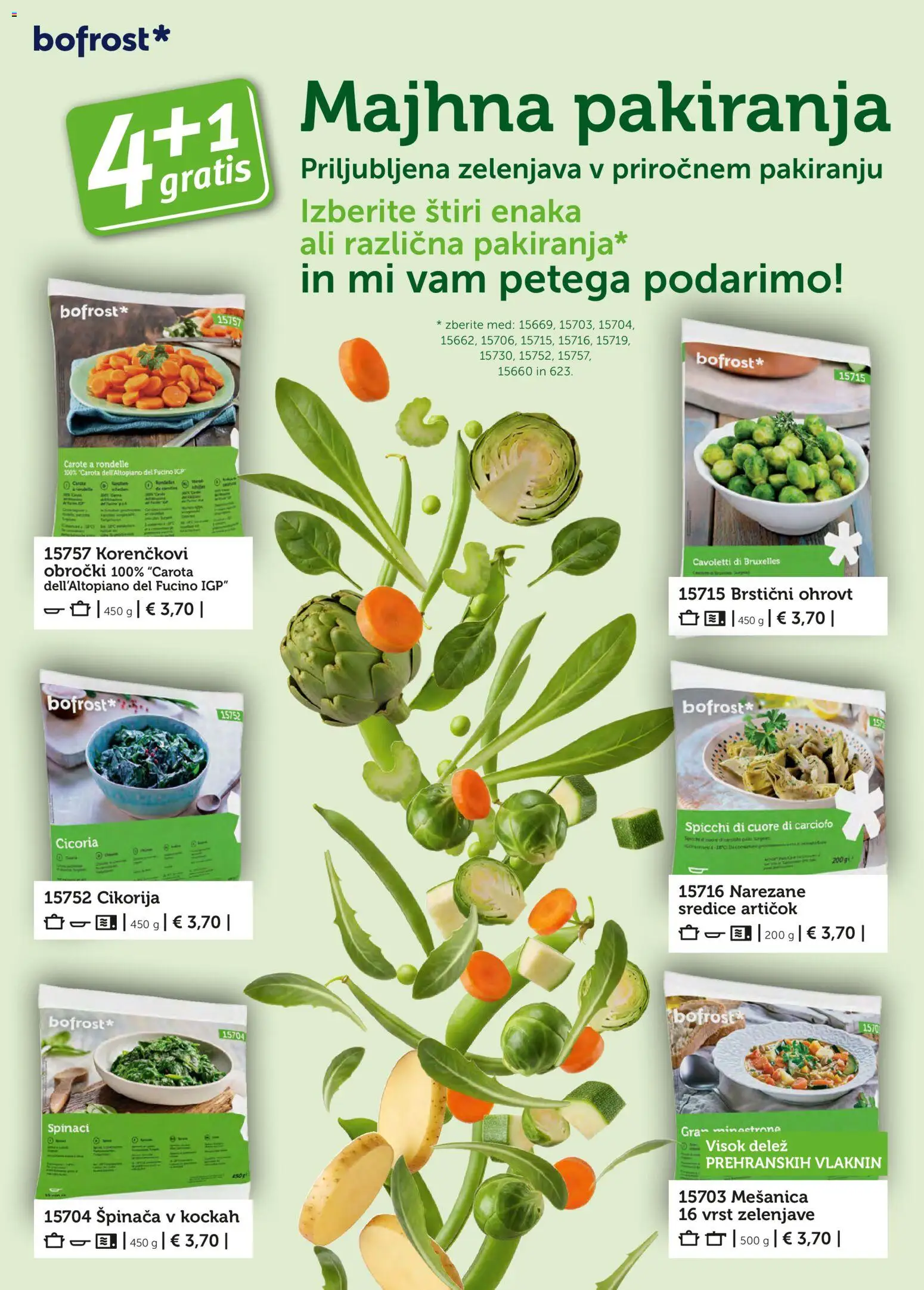 Novi Bofrost katalog ponudbe – veljaven od 04.03.2026 | Stran: 58 | Izdelki: Zelenjava