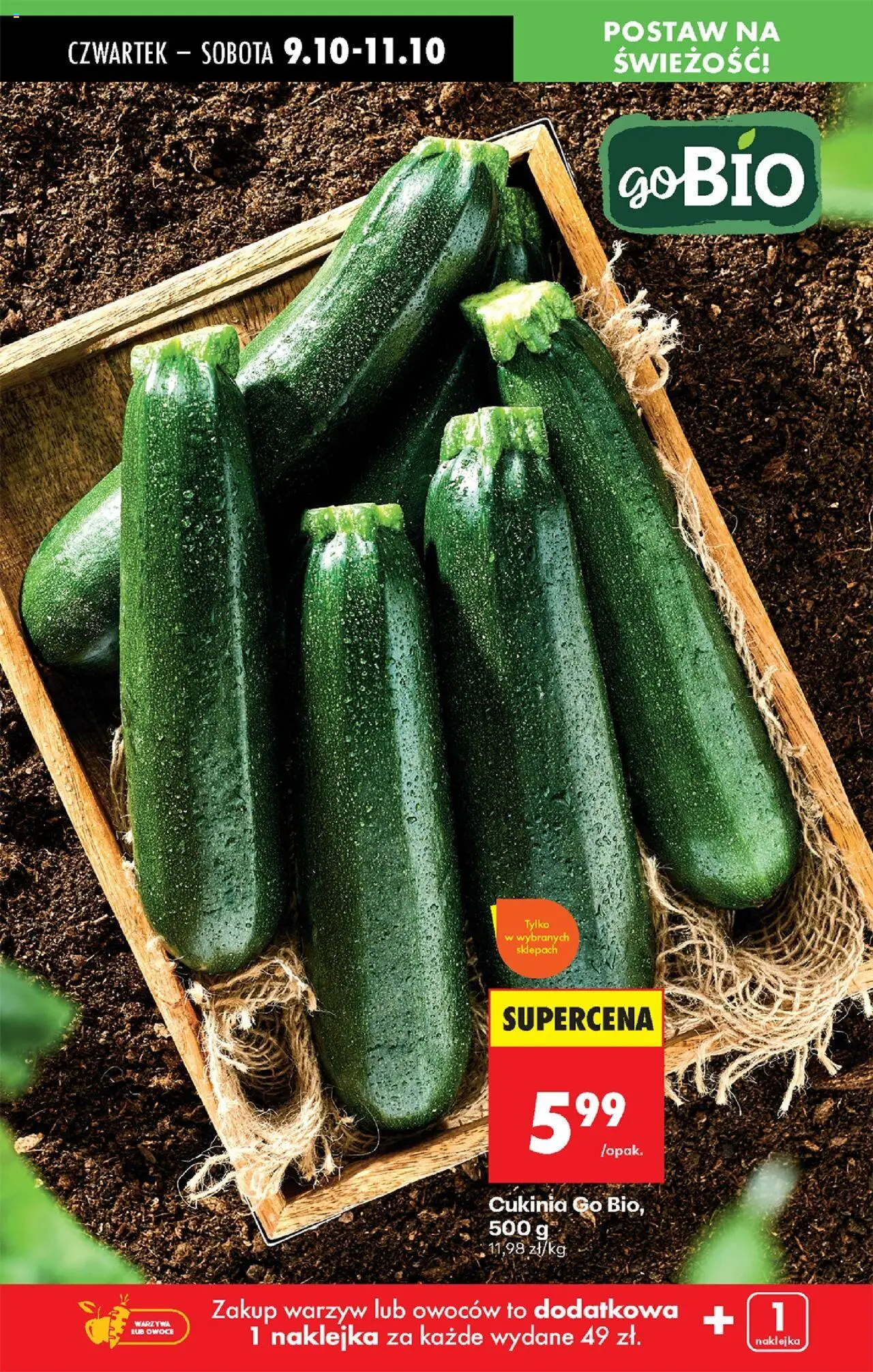 Biedronka gazetka - Oferta w tym tygodniu od 09.10.2025 | Strona: 26 | Produkty: Cukinia, Warzywa, Owoce