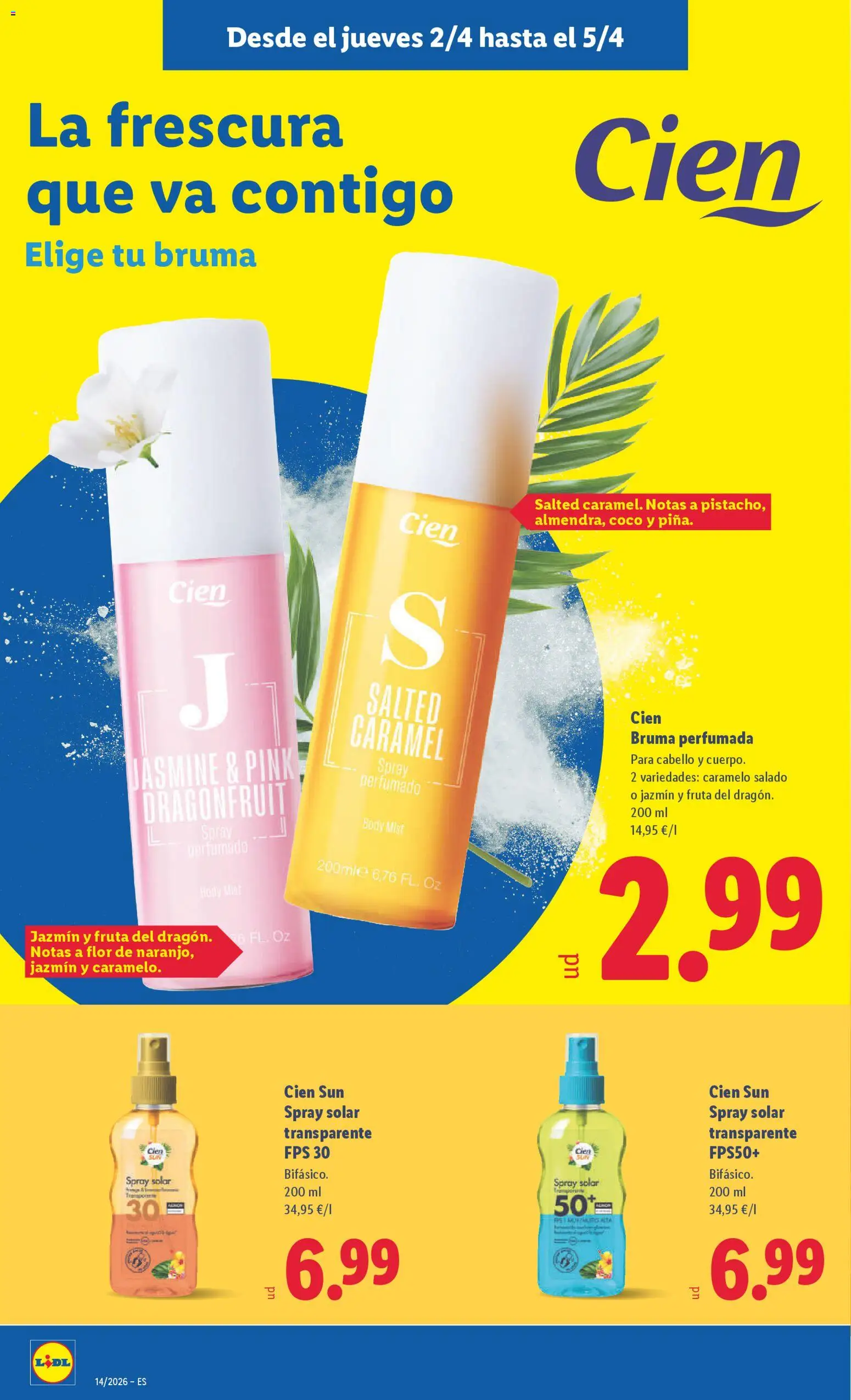 Lidl folleto │ válido desde el 30.03.2026 | Página: 36 | Productos: Spray solar, Τυρόπιτα, Bruma perfumada, Body