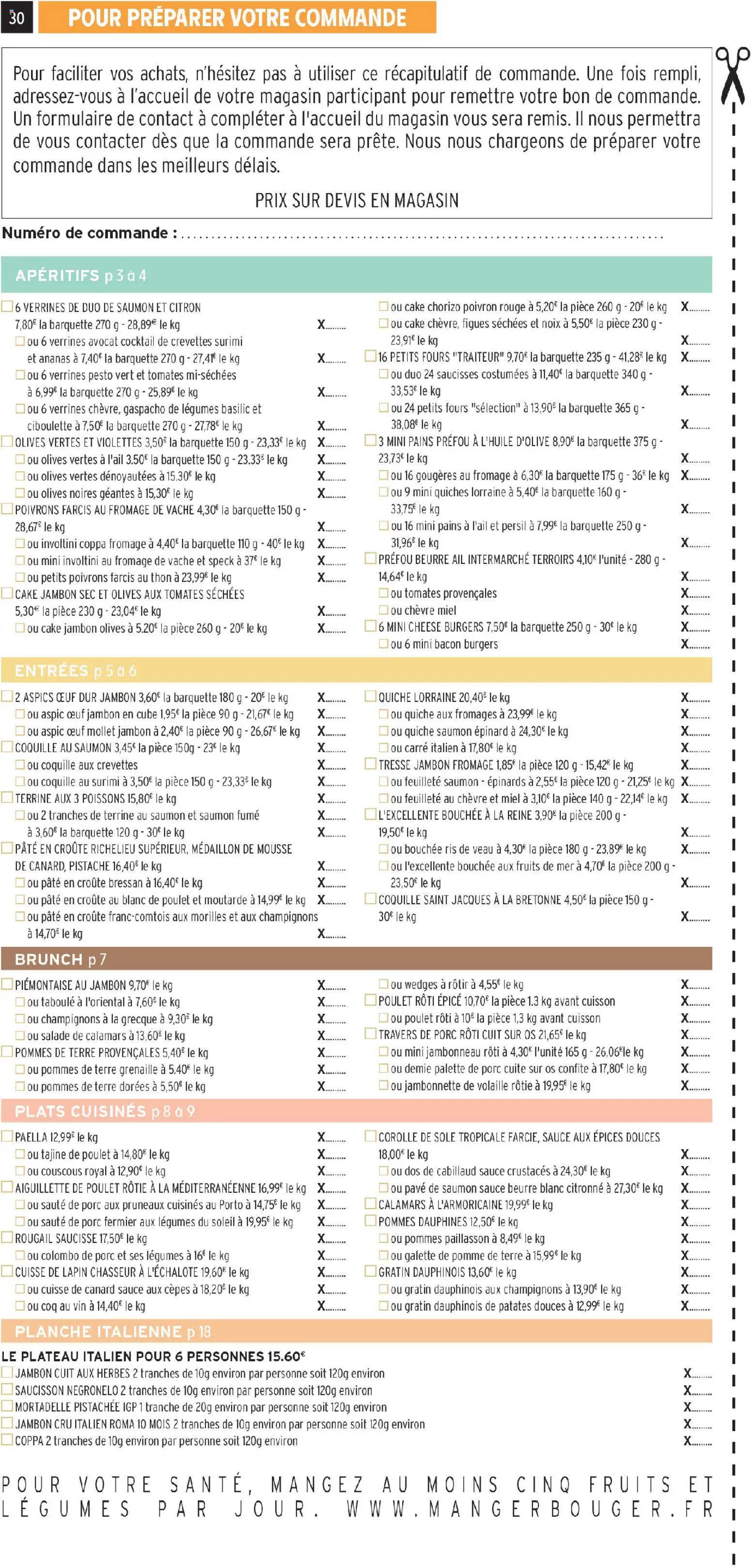 {H1} | Page: 30 | Produits: Ail, Saucisse, Porc, Palette de porc