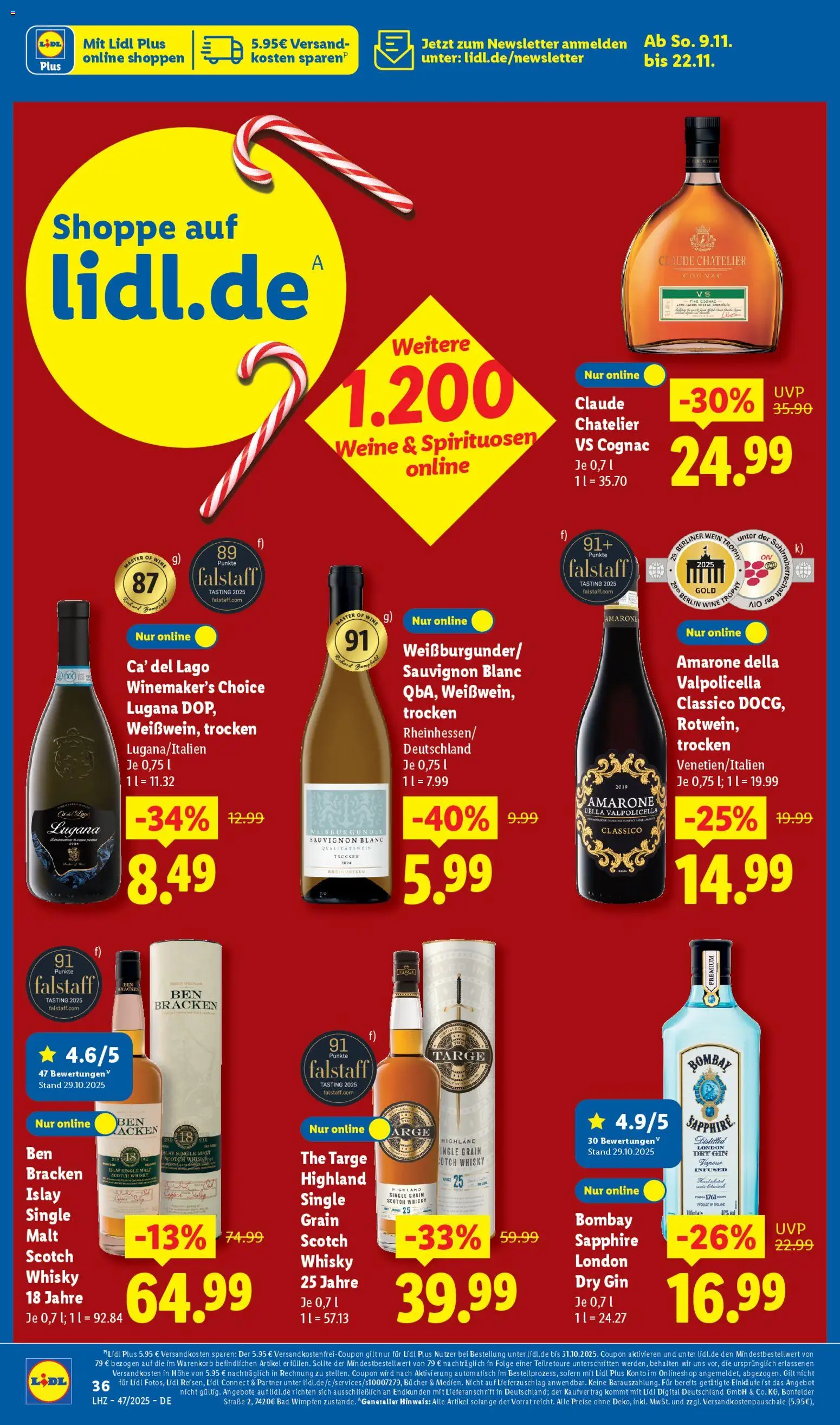 Lidl Prospekt Zossen – gültig ab 17.11.2025 | Seite: 73 | Produkte: Whisky, Bad, Gin
