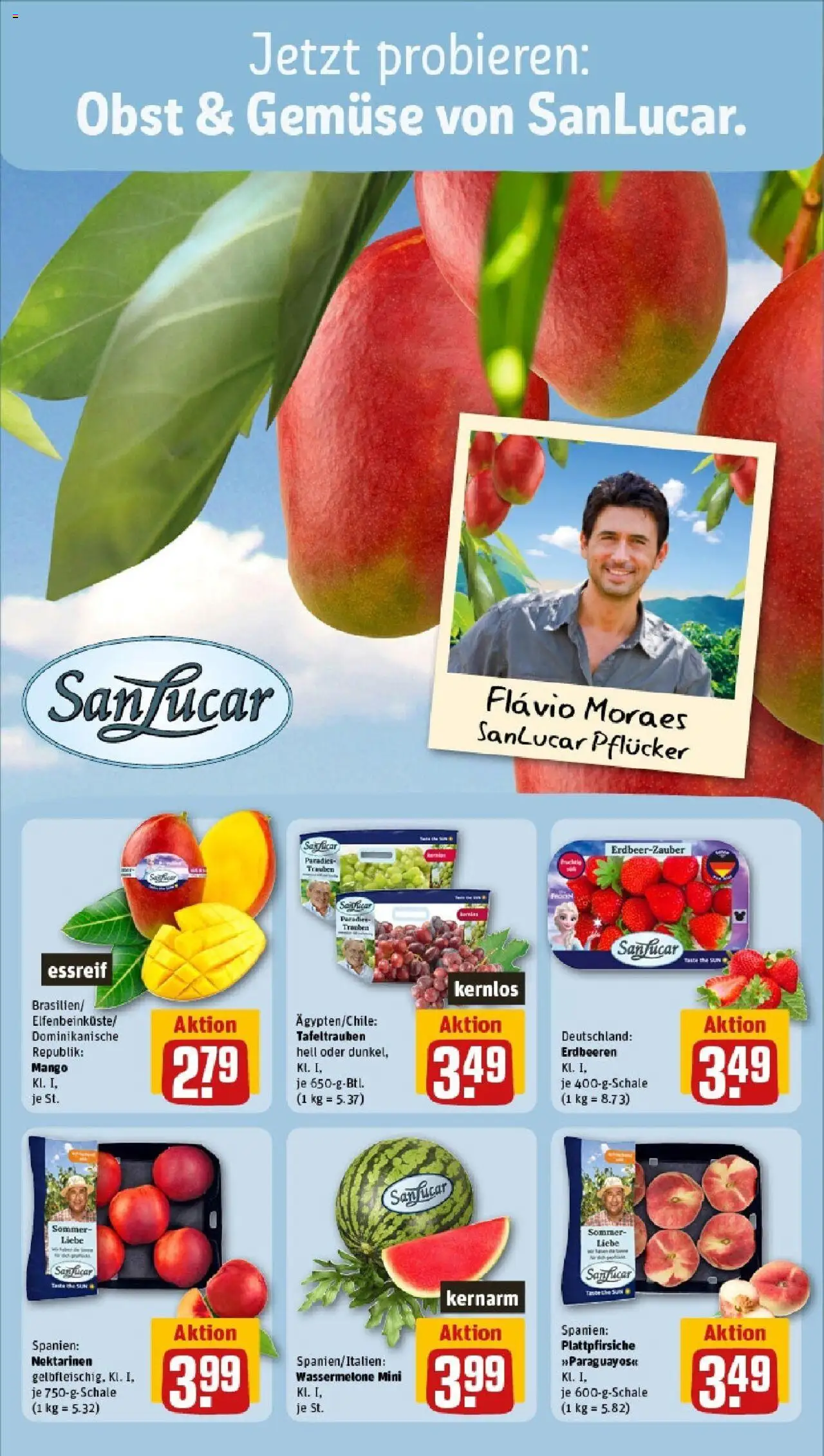 Rewe prospekt Ilvesheim	 - gültig ab dem 15.06.2025 | Seite: 8 | Produkte: Trauben, Gemüse, Wassermelone, Erdbeeren