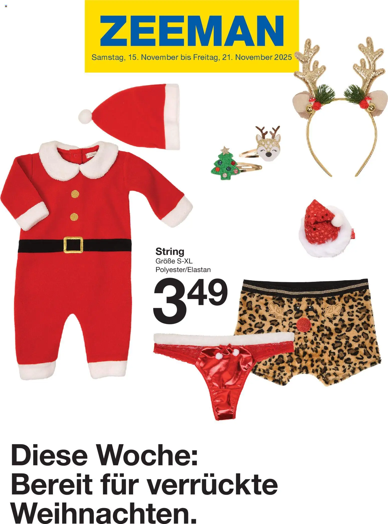 Zeeman Prospekt Weihnachten – gültig ab 15.11.2025 | Seite: 1 | Produkte: String