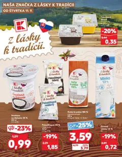 Nové Kaufland akcie – leták je platný od 11.09.2025 | Strana: 34 | Produkty: Mlieko, Smotana, Bryndza, Smotana na šľahanie
