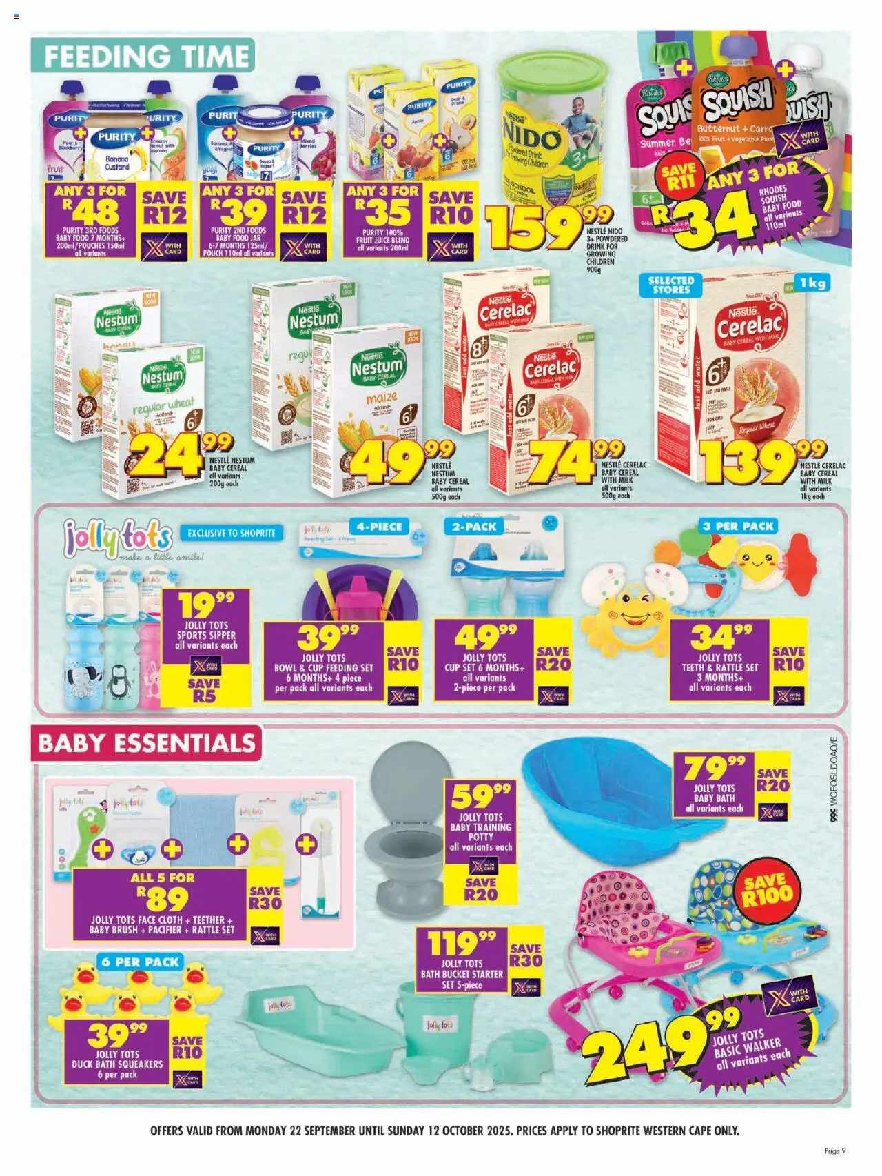 New Shoprite catalogue – valid from 22.09.2025 | Page: 9 | Products: Milk, Juice, Brush, Fruit