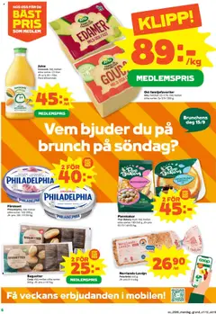 Stora Coop reklamblad aktuell från 15.09.2025 | Sida: 6 | Produkter: Ost, Juice, Vitlök, Apelsin