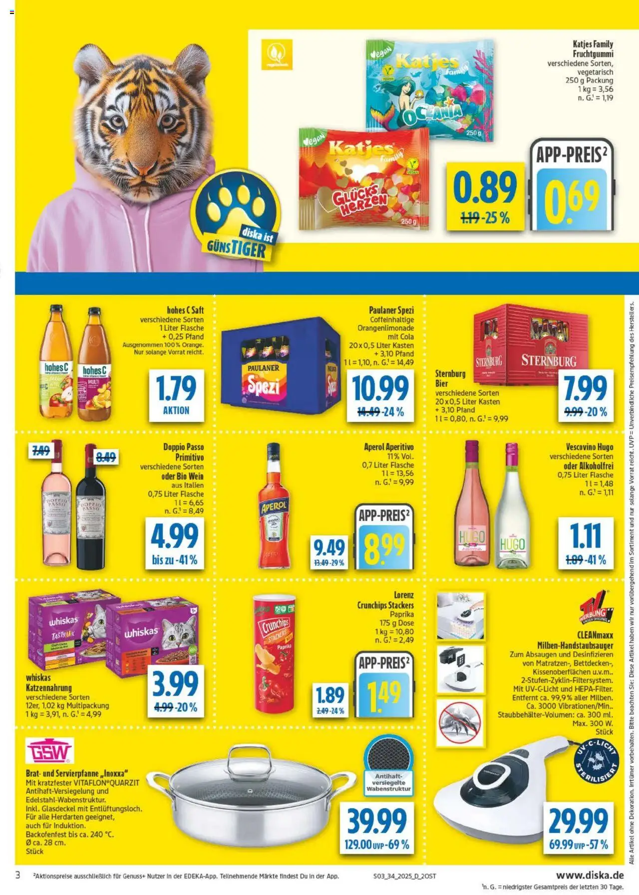 Diska - diska Angebote Sachsen-Thüringen KW34 - gültig ab dem 18.08.2025 | Seite: 3 | Produkte: Bier, Doppio Passo, Wein, Hugo