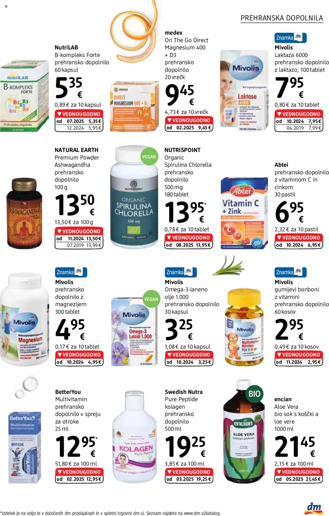 DM Drogerie Markt katalog │ velja od 01.08.2025 | Stran: 21 | Izdelki: Prehranska dopolnila, Bonboni, Olje, Sok