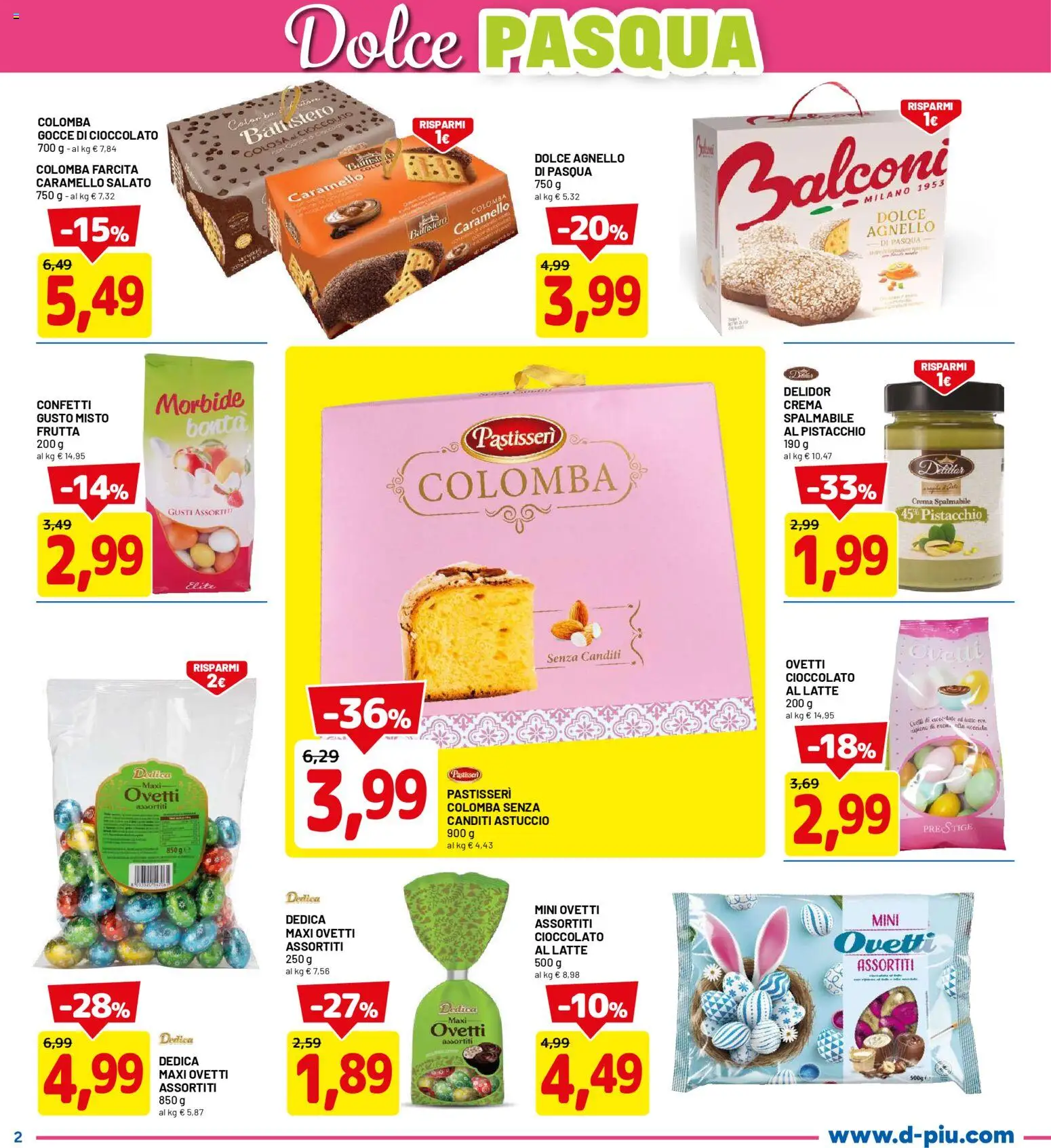 Volantino D Più del 26.03.2026 | Pagina: 2 | Prodotti: Crema, Cioccolato, Latte, Astuccio