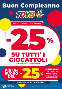 Anteprima del volantino Toys Center Compleanno catalogo valido a partire dal 24.10.2025