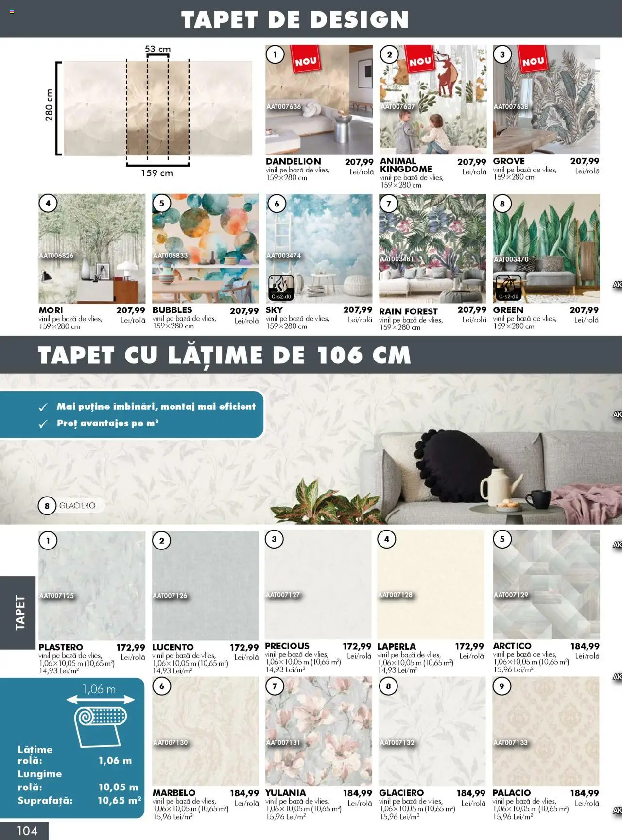 Noul catalog Diego – valabil de la 01.10.2025 | Pagină: 104 | Produse: Tapet, Tapet de design