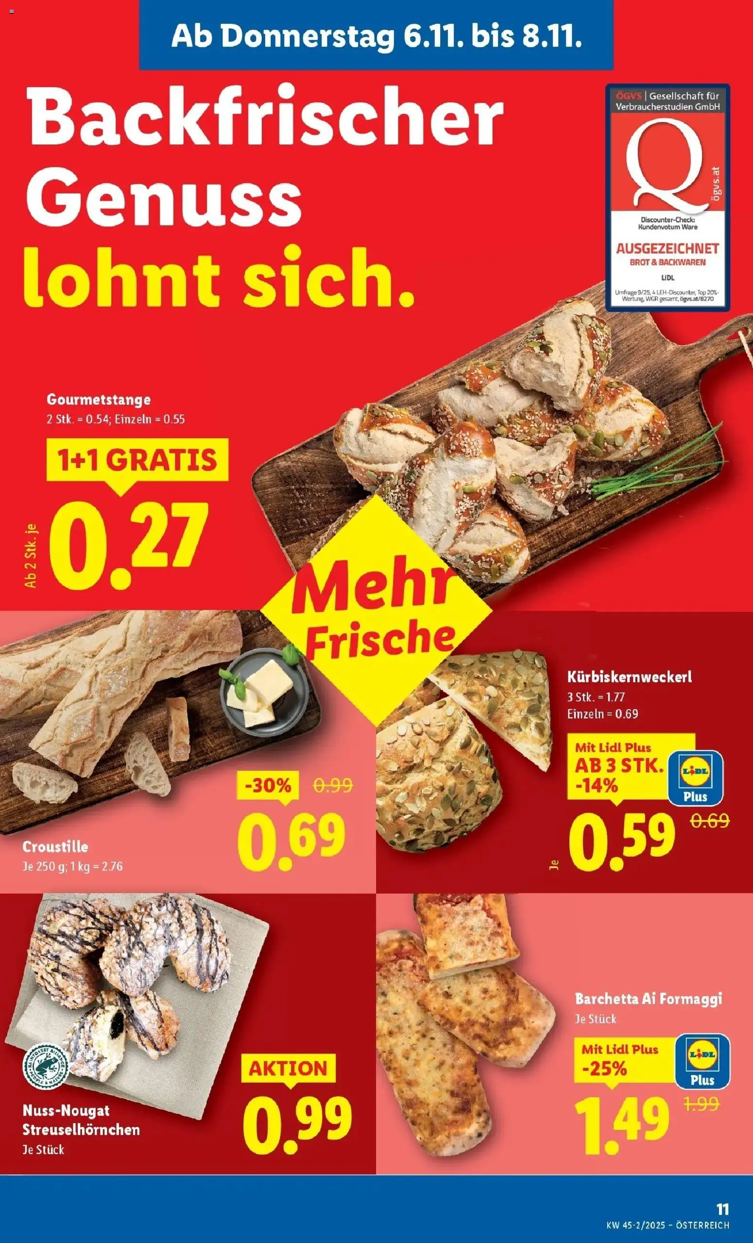 Lidl Flugblatt - Jenbach, Eferding, Dornbirn gültig ab 06.11.2025 | Seite: 13 | Produkte: Brot